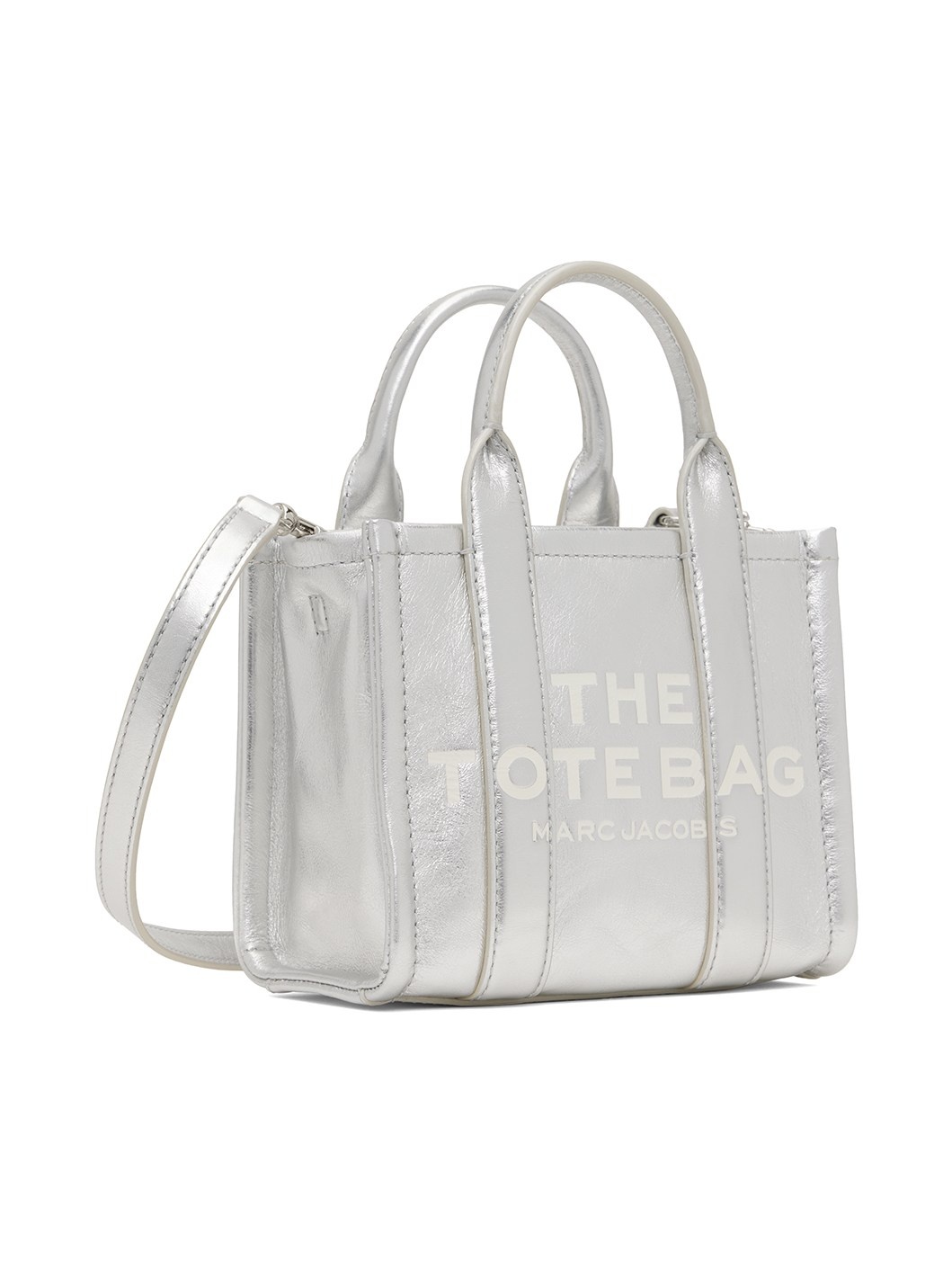 Colorbar Canvas Bag Metallic Beach Bag Marc Jacobs Silver 'The