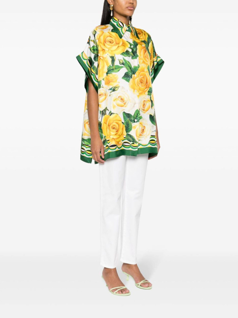 rose-print silk shirt 3