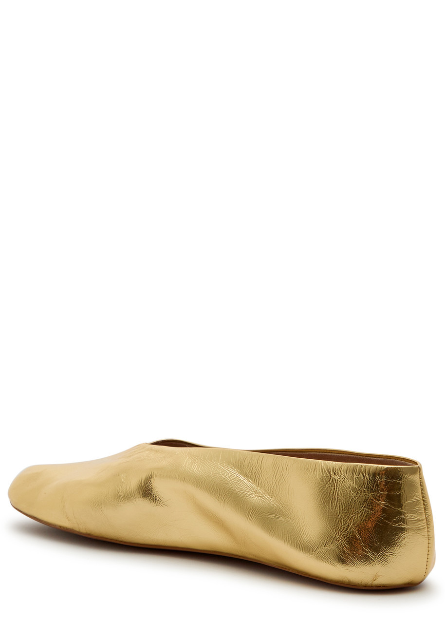 The Row Stella Metallic Leather Ballet Flats - 2