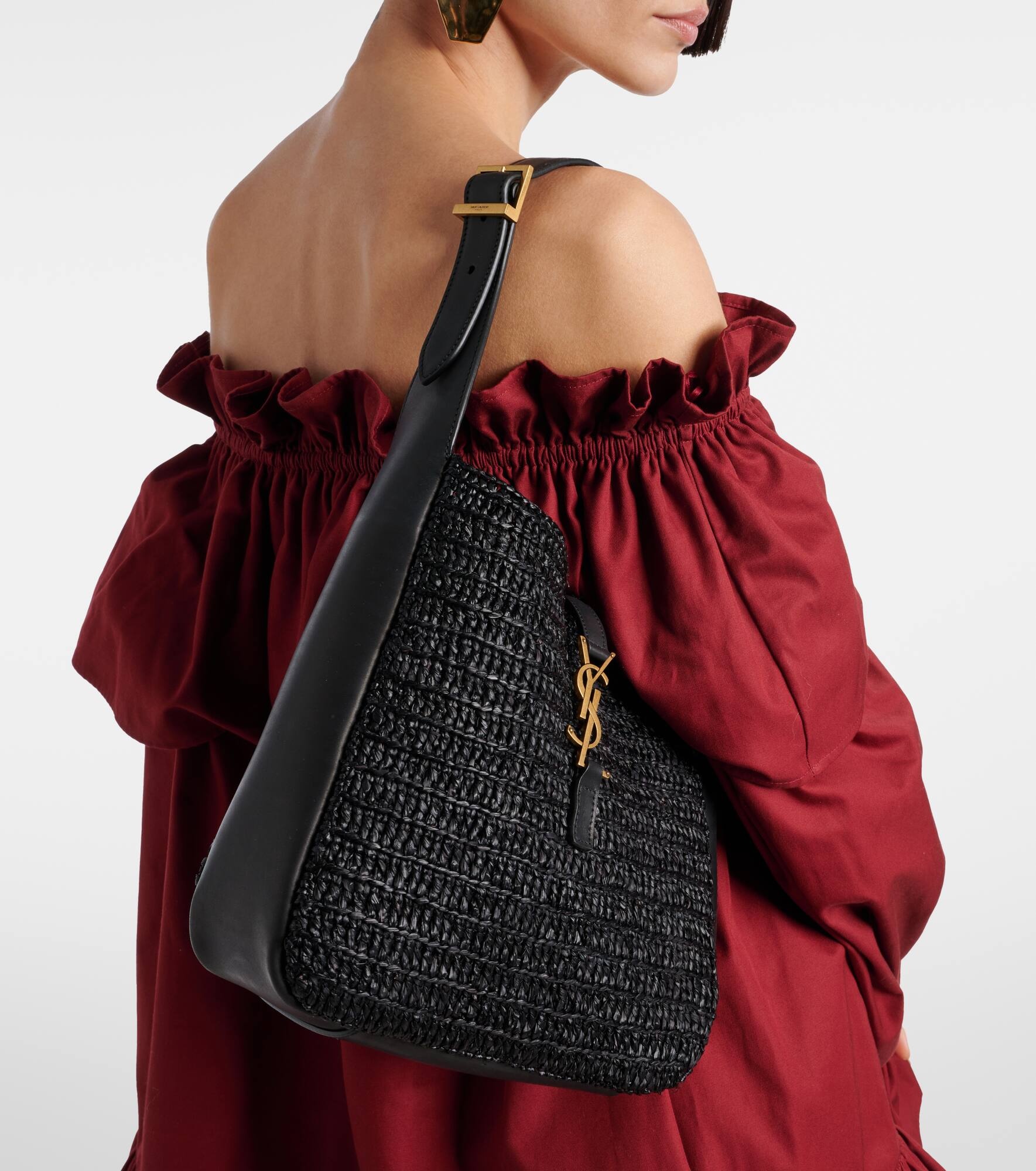 Le 5 à 7 Supple Small raffia shoulder bag - 2