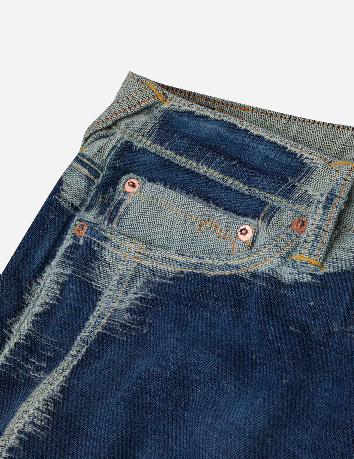 Distressed Seagull Embroidery Fashion Fit Denim Jacket - 8