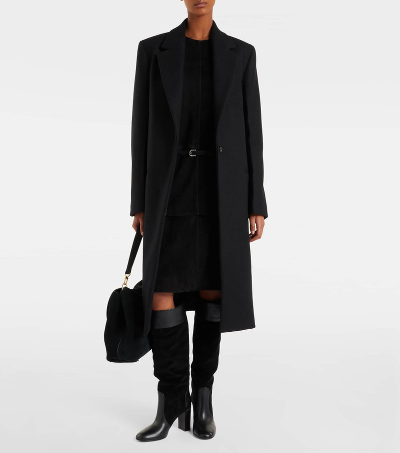 Gianvito Rossi Leather and corduroy knee-high boots outlook