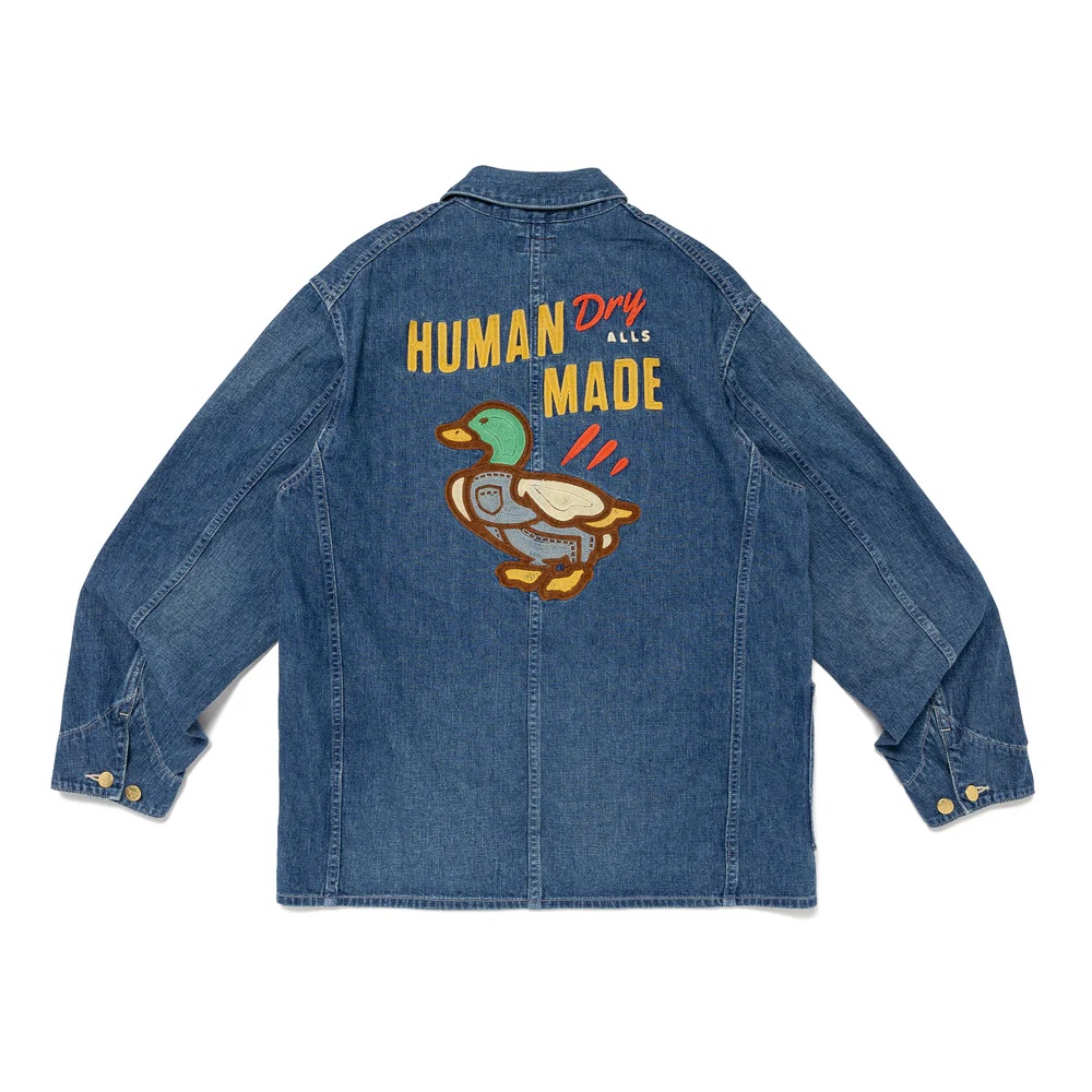ジャケット・アウター HUMAN MADE DENIM COVERALL FUTURE JACKET Human Made Men's Denim Future Coverall Jacket in Indigo