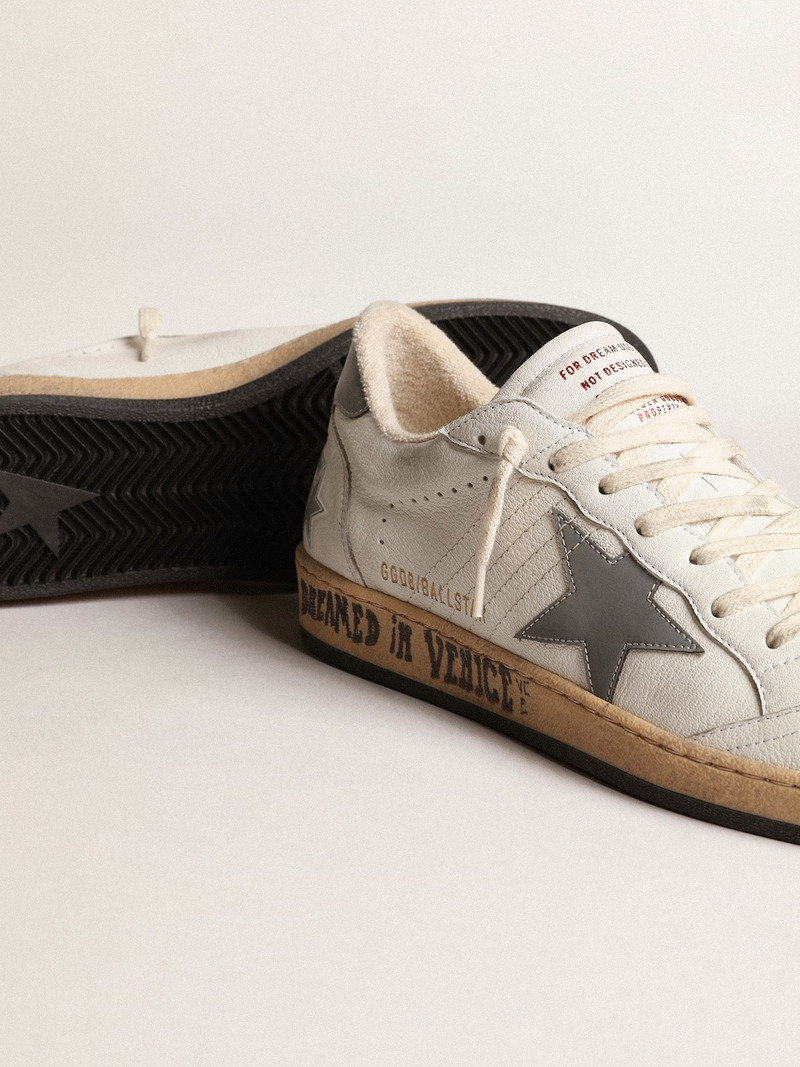 Ball Star in nappa with gray reflective nylon star and heel tab 4