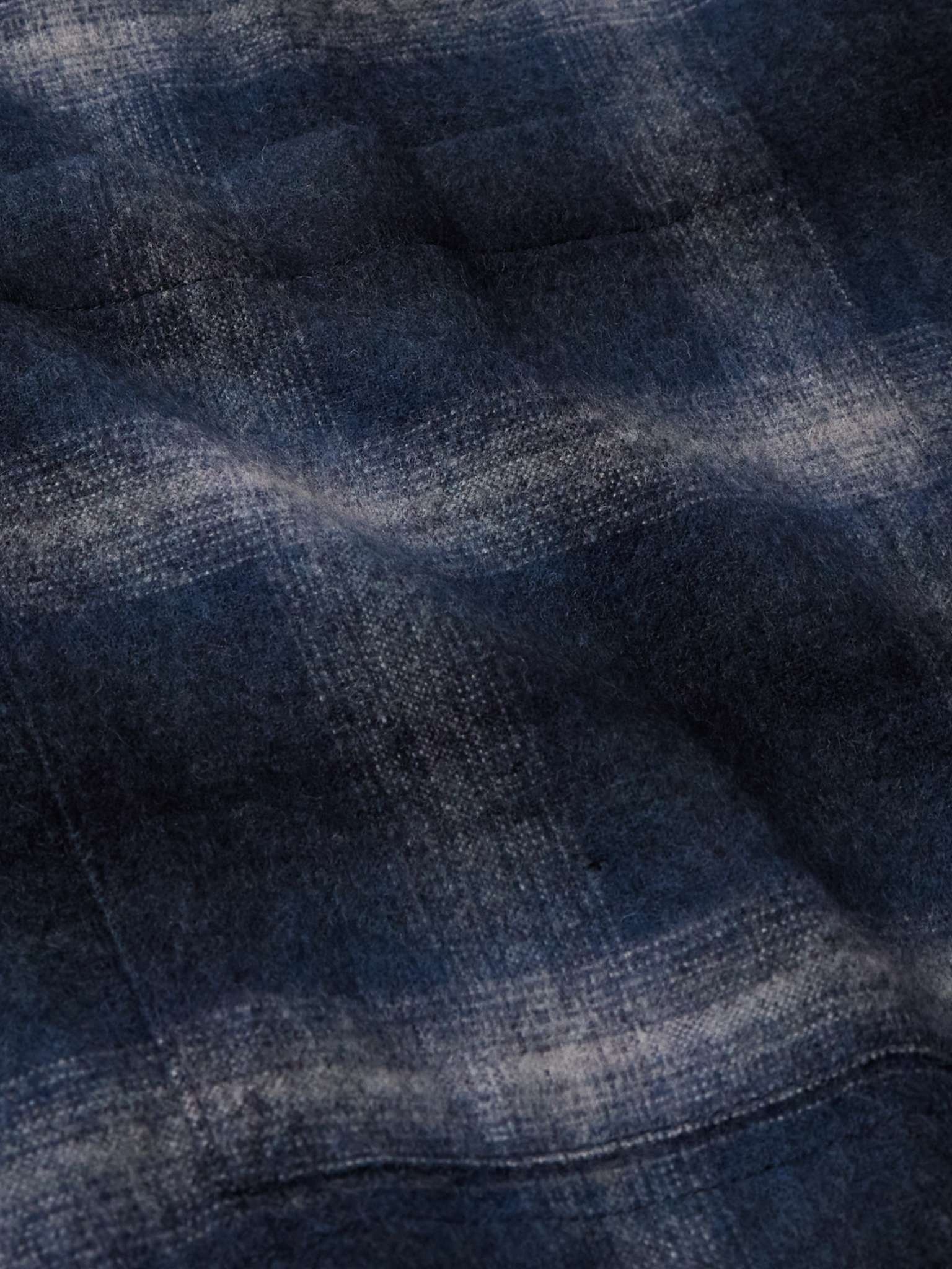 Easy Checked Recycled Wool-Blend Flannel Overshirt - 4