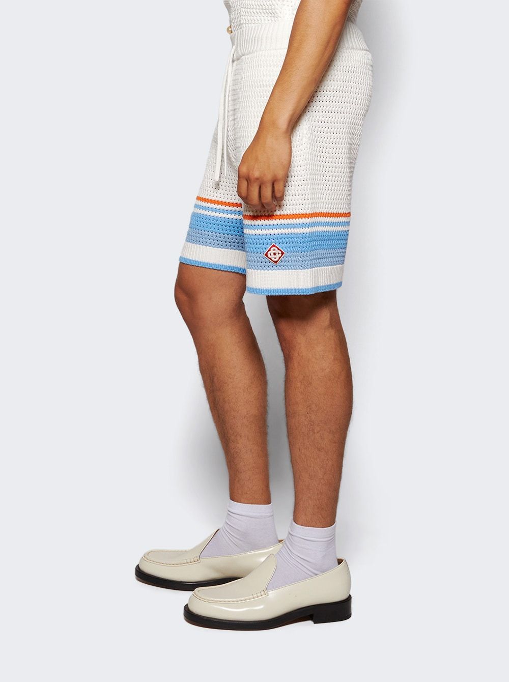 Faux Crochet Shorts Blue - 3