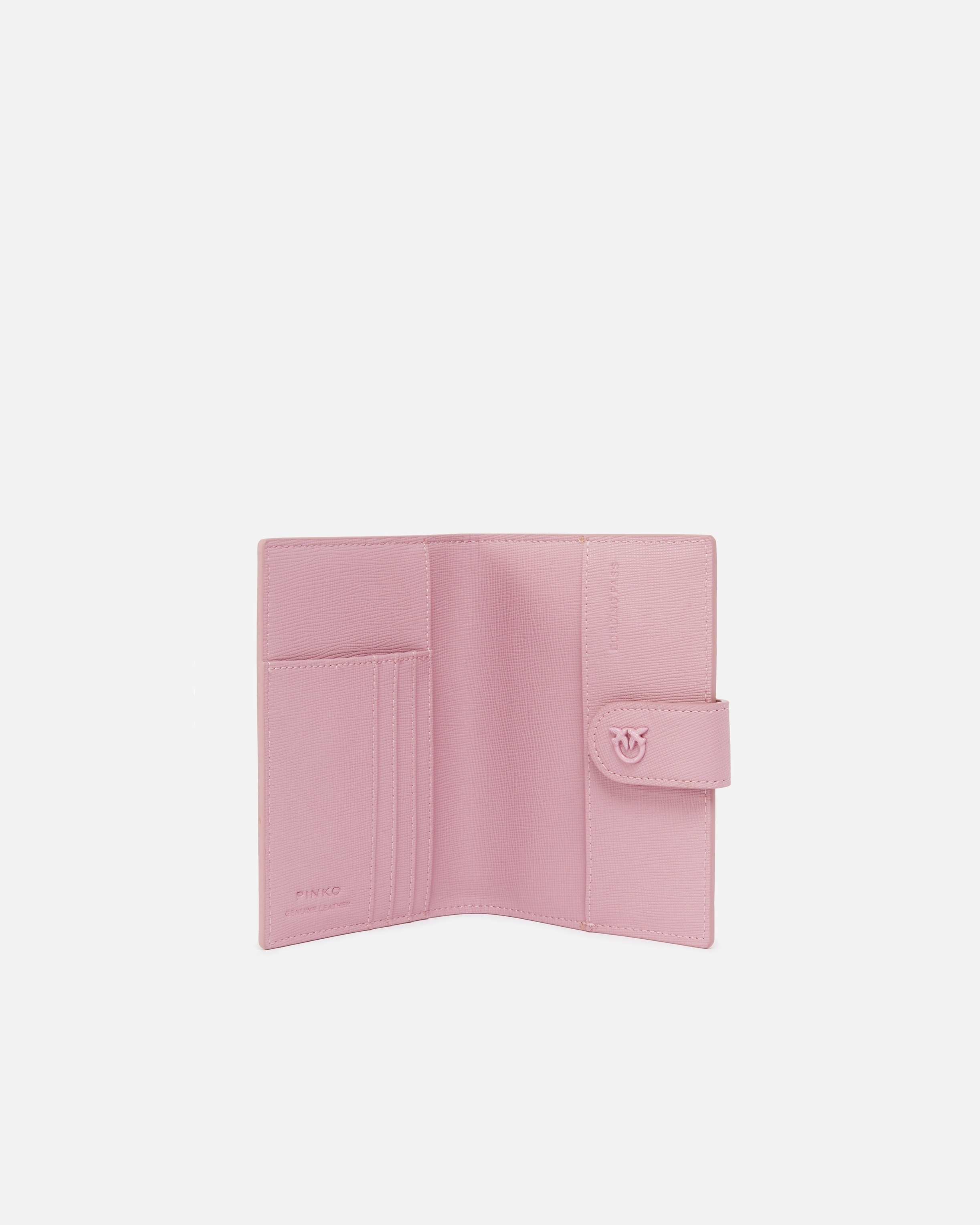 SAFFIANO LEATHER PASSPORT HOLDER WITH BIRDS LOGO - 3