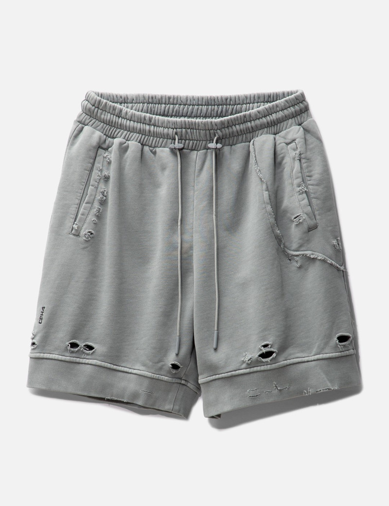 001-X - RUIN DISTRESSED SWEAT SHORTS 1