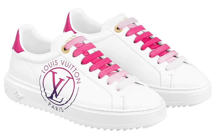 (WMNS) LOUIS VUITTON LV Time Out Sneakers 'White Pink' 1AA1BL - 2