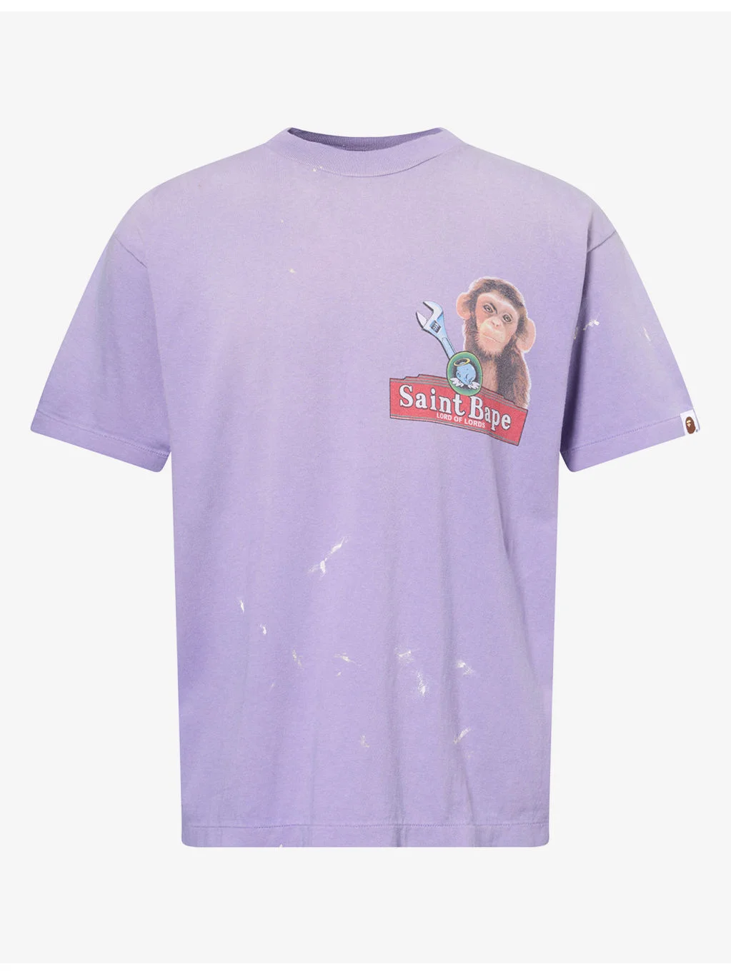 SAINT Mxxxxxx X BAPE® Printed Cotton-Jersey T-Shirt - 1