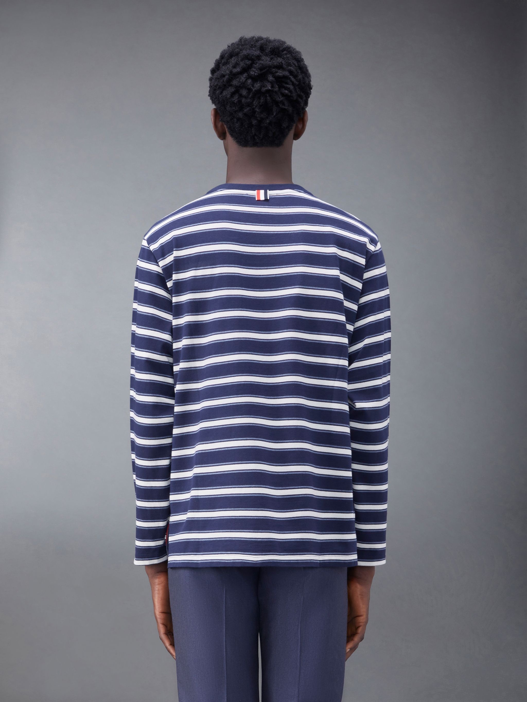 Stripe Jersey Oversized Long Sleeve Tee - 2