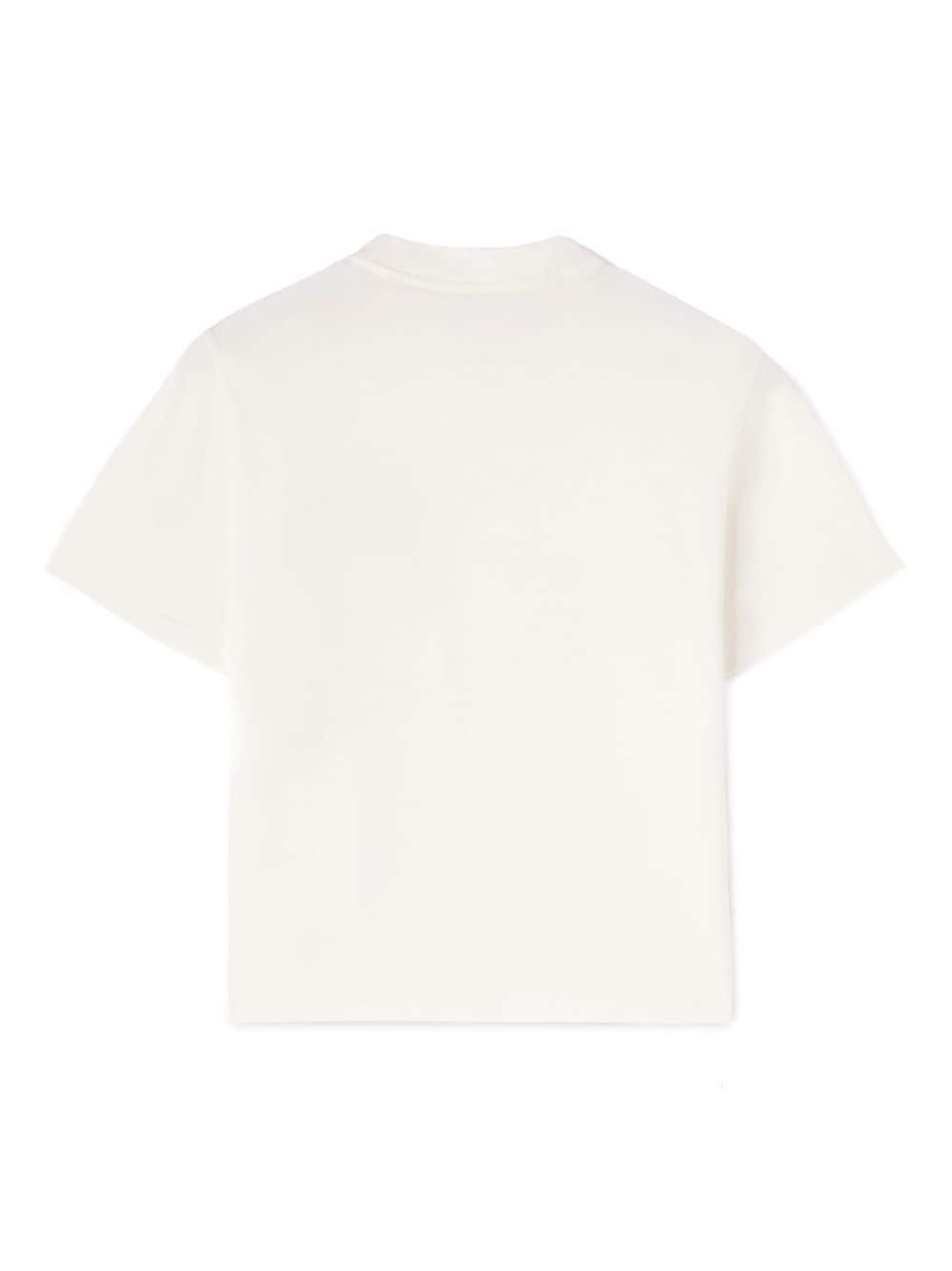 logo-embroidered cotton T-shirt - 2