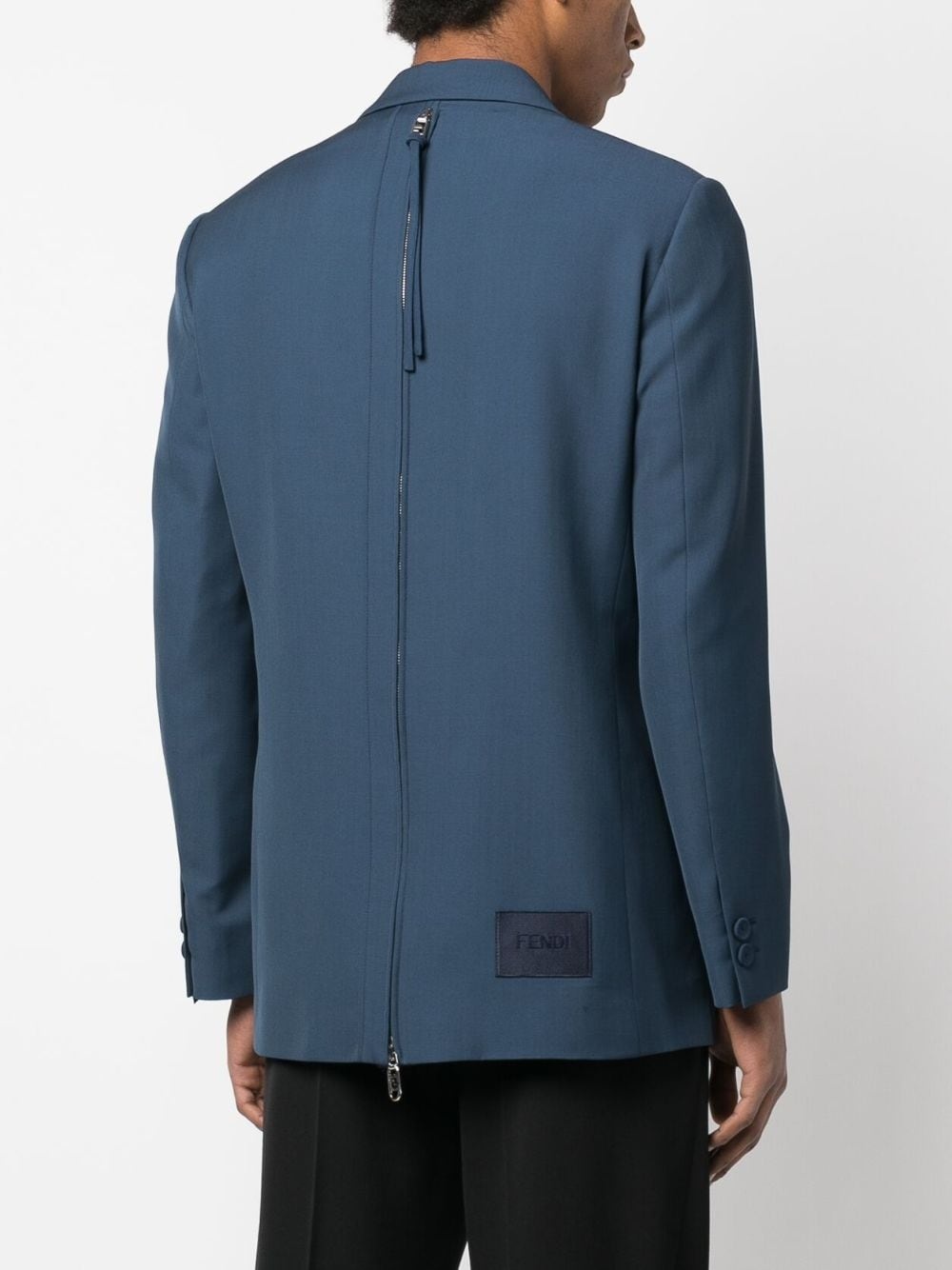 peak-lapels single-breasted blazer - 4