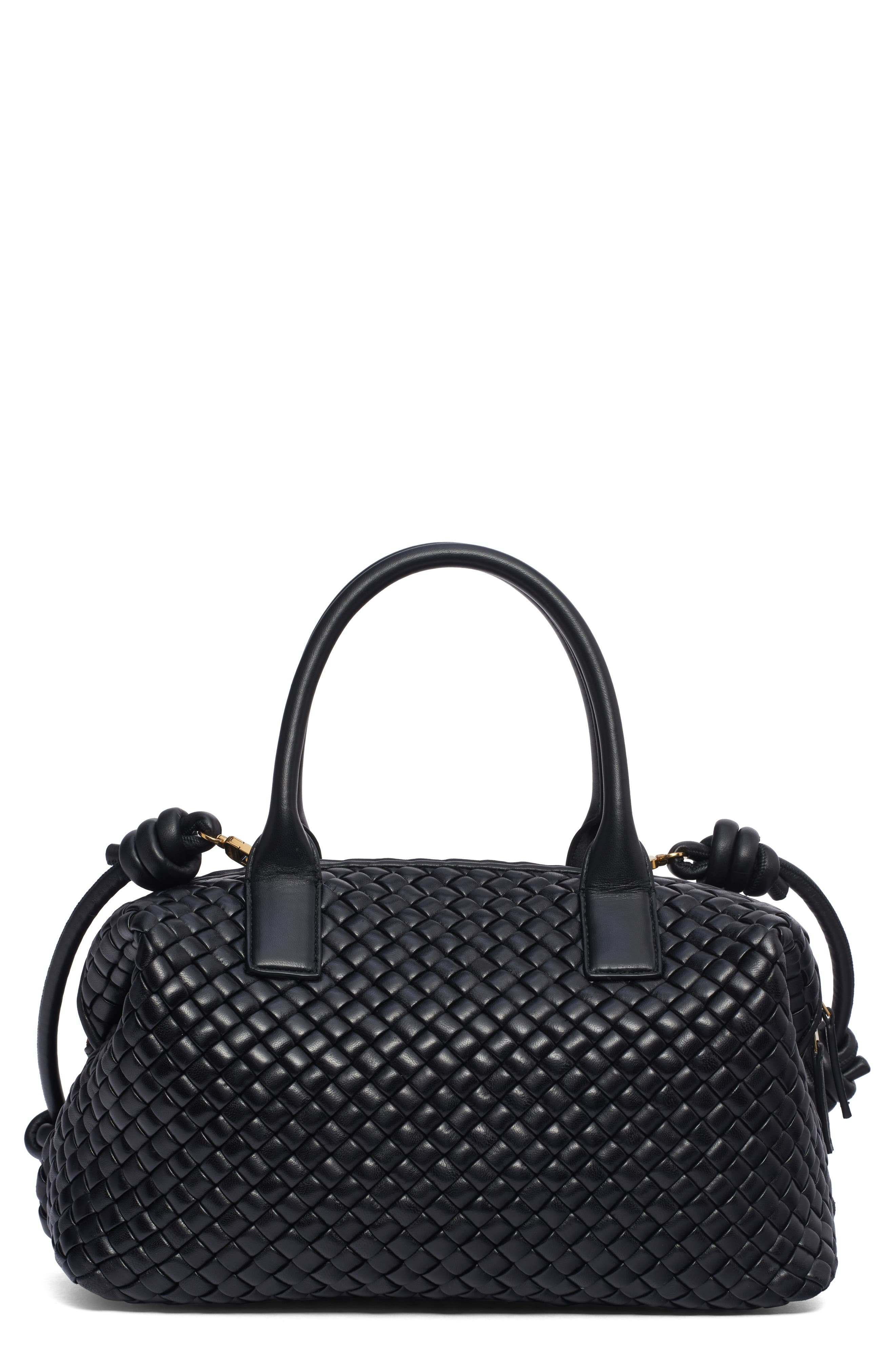 Bauletto Padded Intrecciato Leather Bowler Bag - 1