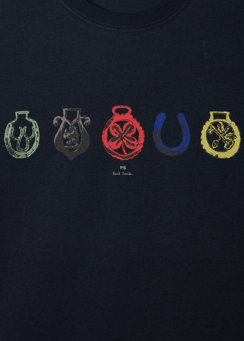 Paul Smith Navy 'Lucky Charm' Print T-Shirt outlook