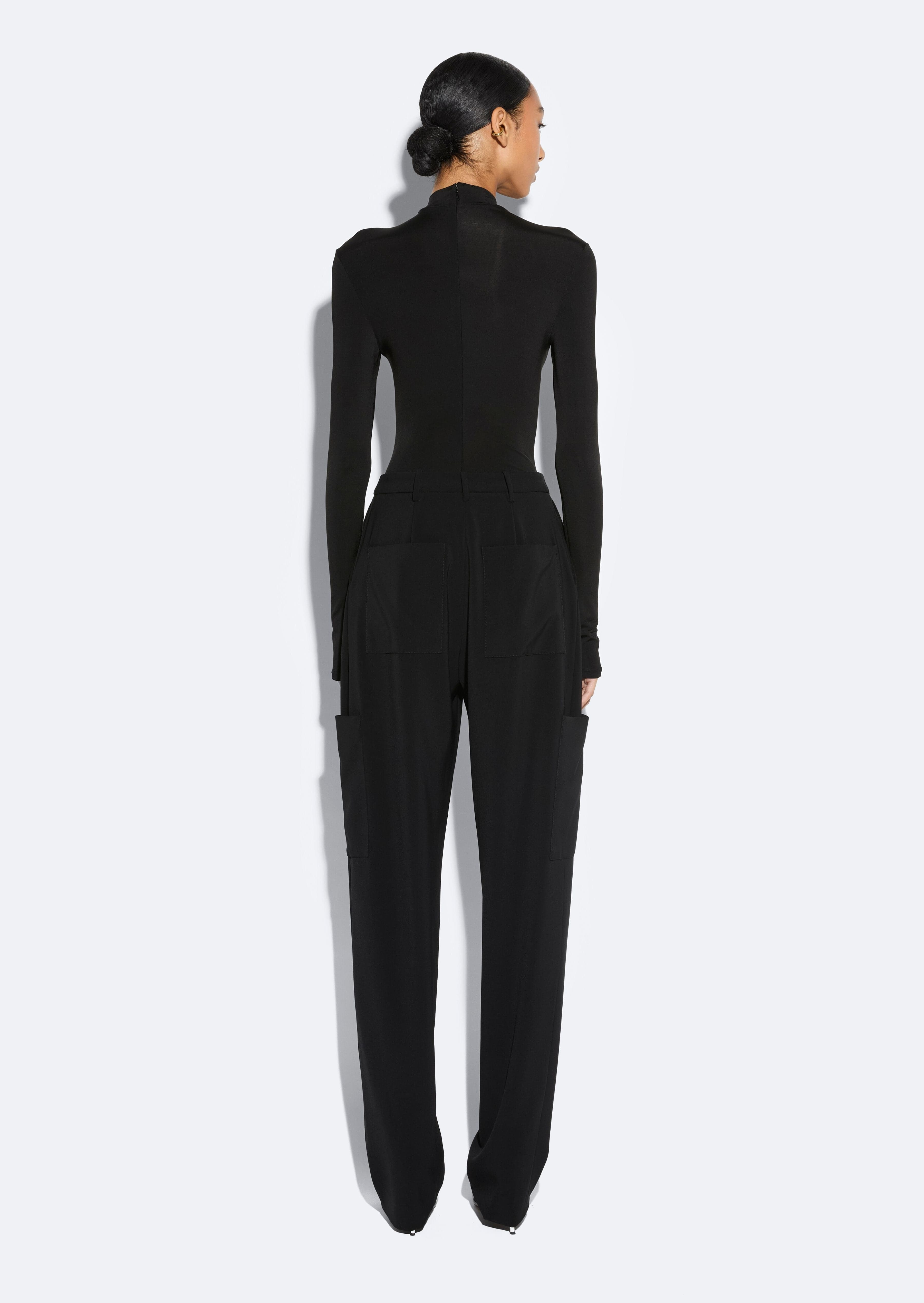 Matte Crepe Tapered Trouser - 3