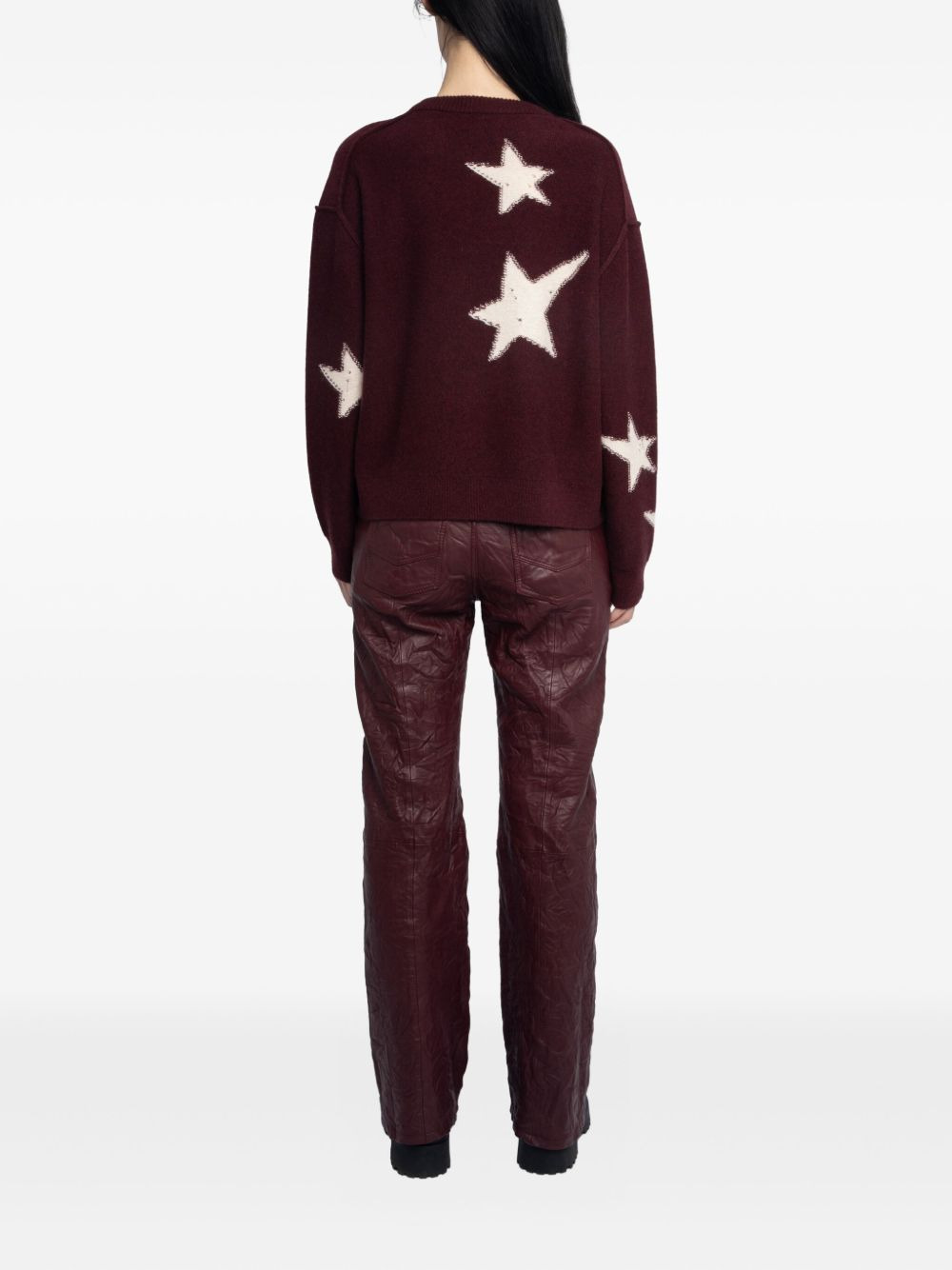 star-pattern cashmere jumper - 3