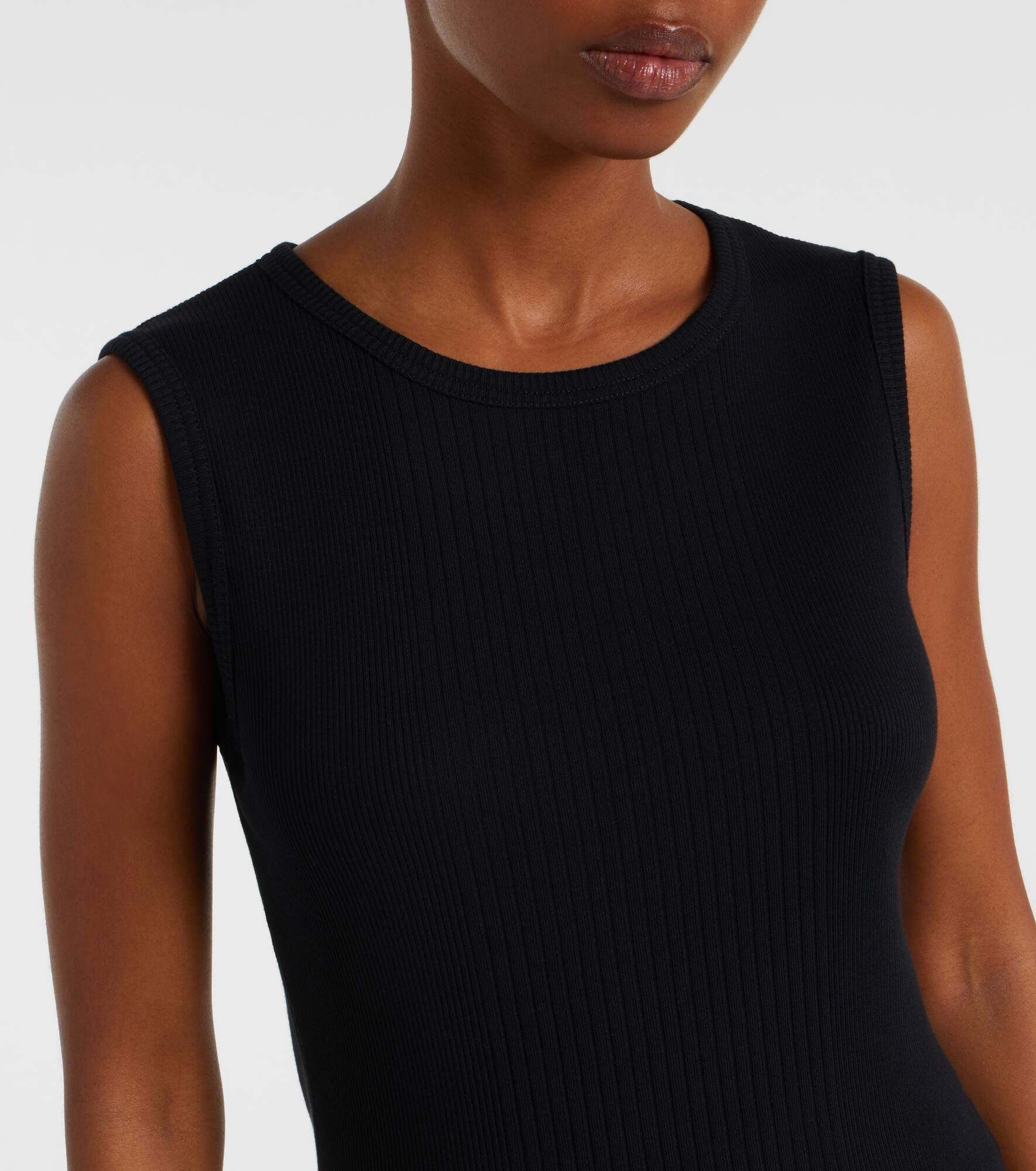 Ribbed-knit cotton jersey tank top - 4