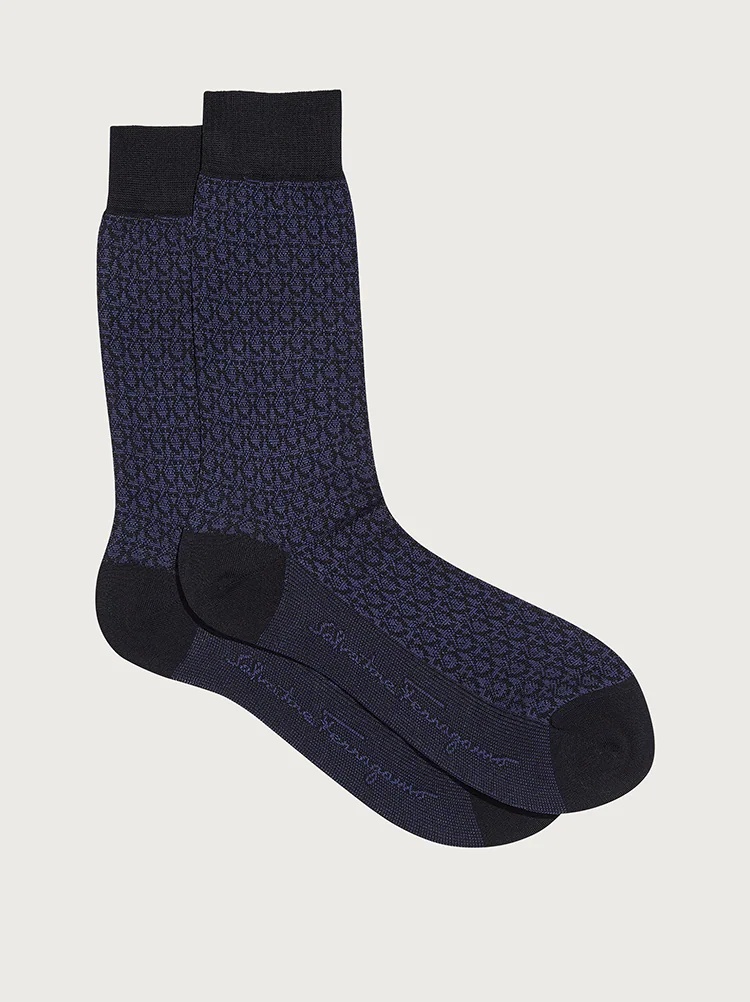 GANCINI JACQUARD SOCKS - 1