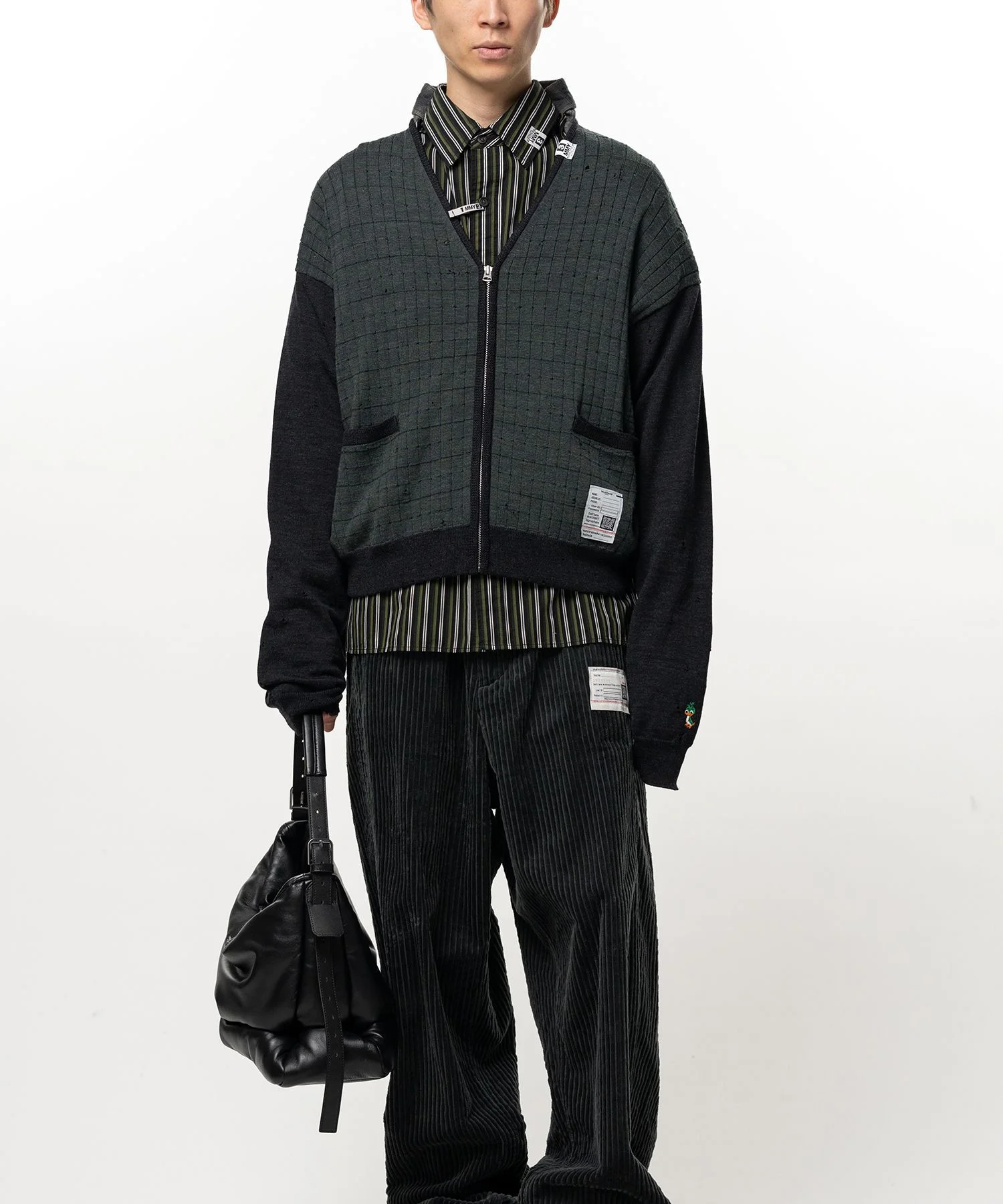 Distressed Knit Cardigan - 1