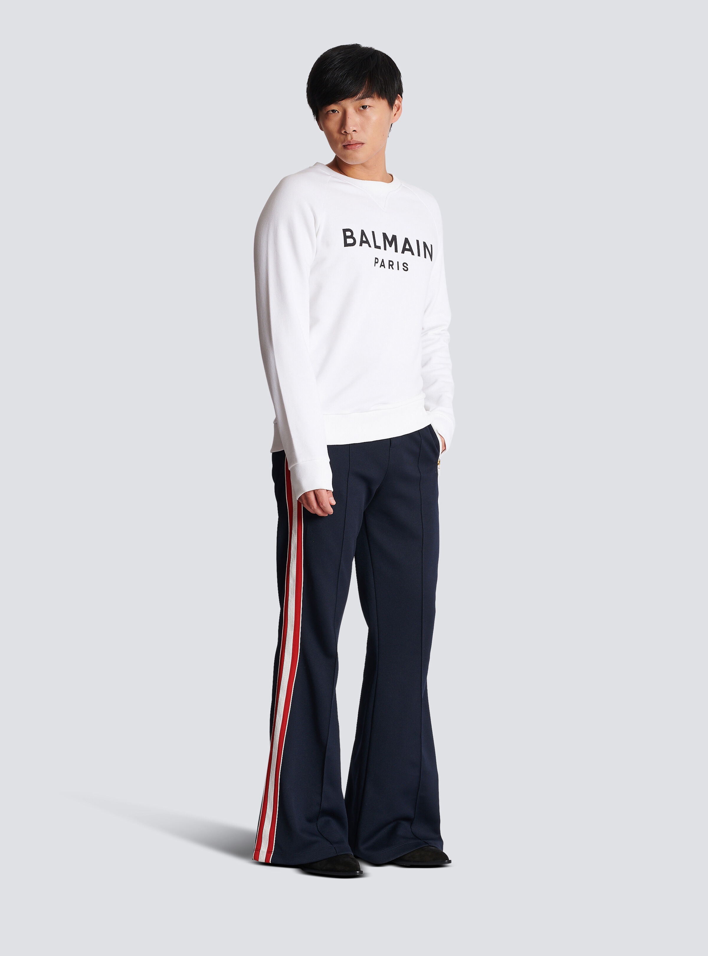 Cotton printed Balmain logo sweatshirt - 3