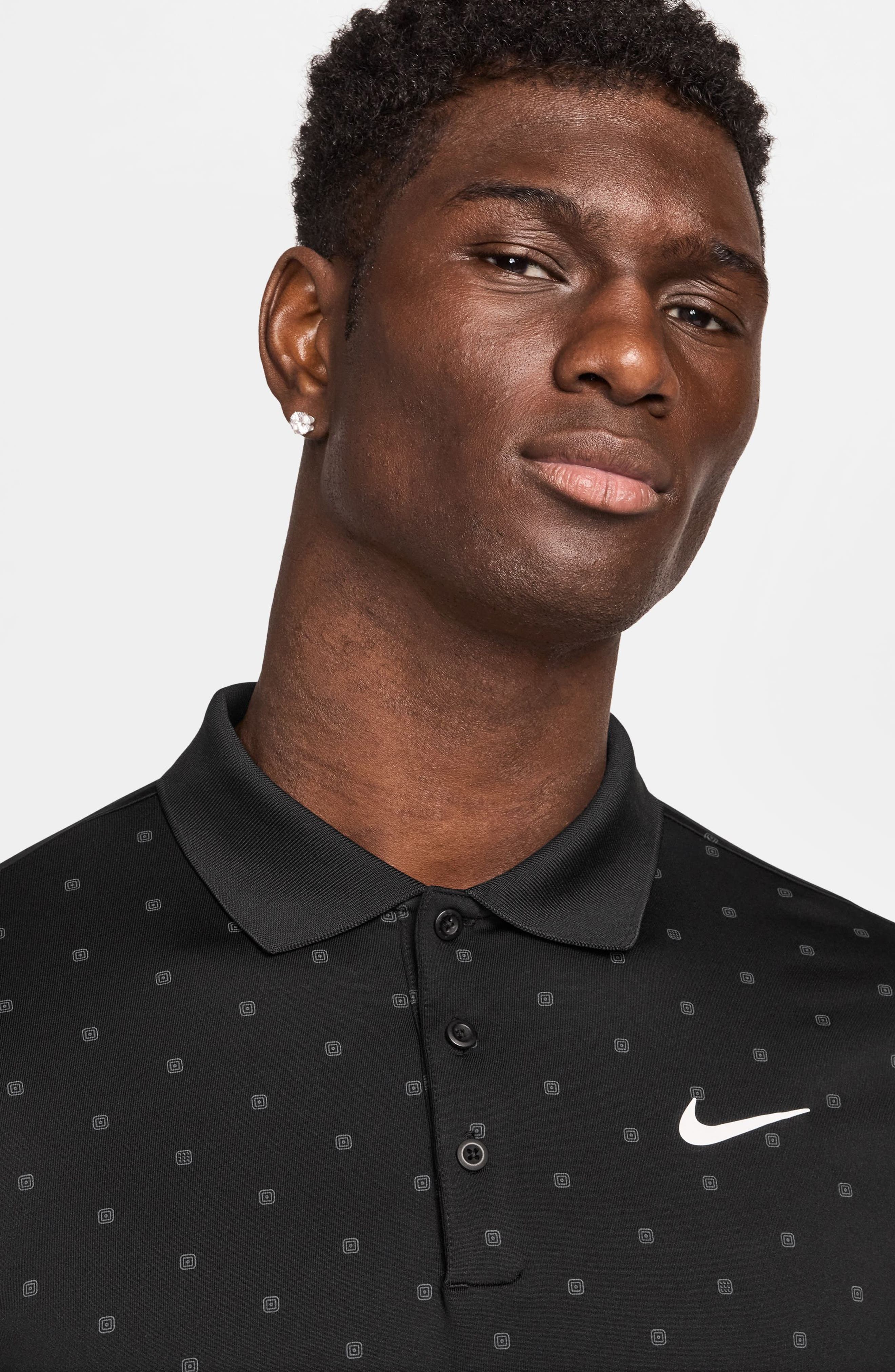 Nike Tour Dri-FIT Golf Polo in Black/White at Nordstrom - 3