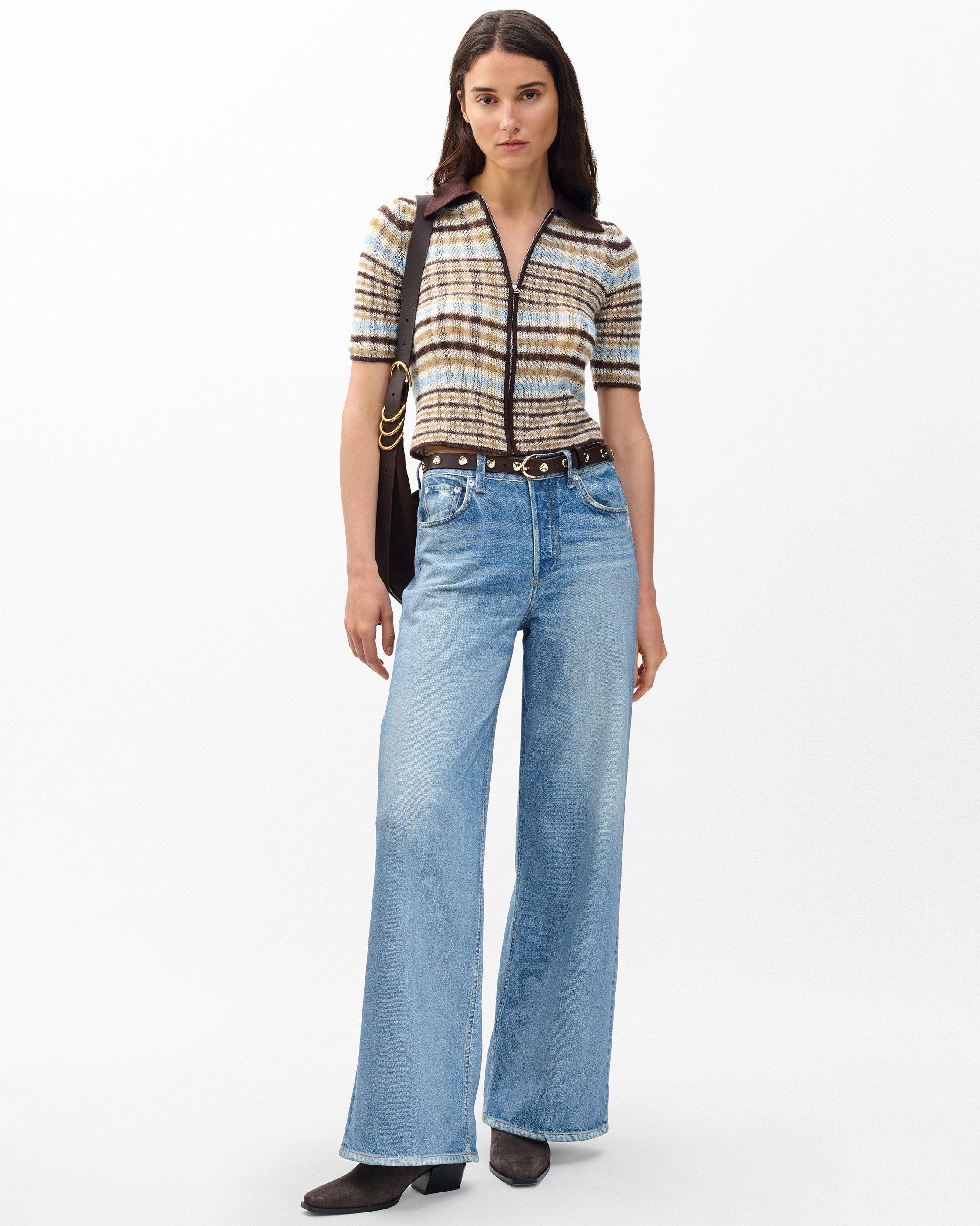 Leva Plaid Zip Polo Sweater - 3