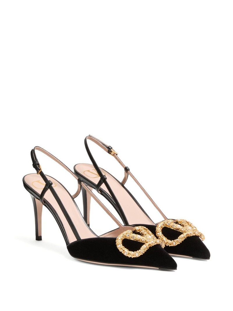 Valentino 80mm VLogo Signature slingback pumps outlook