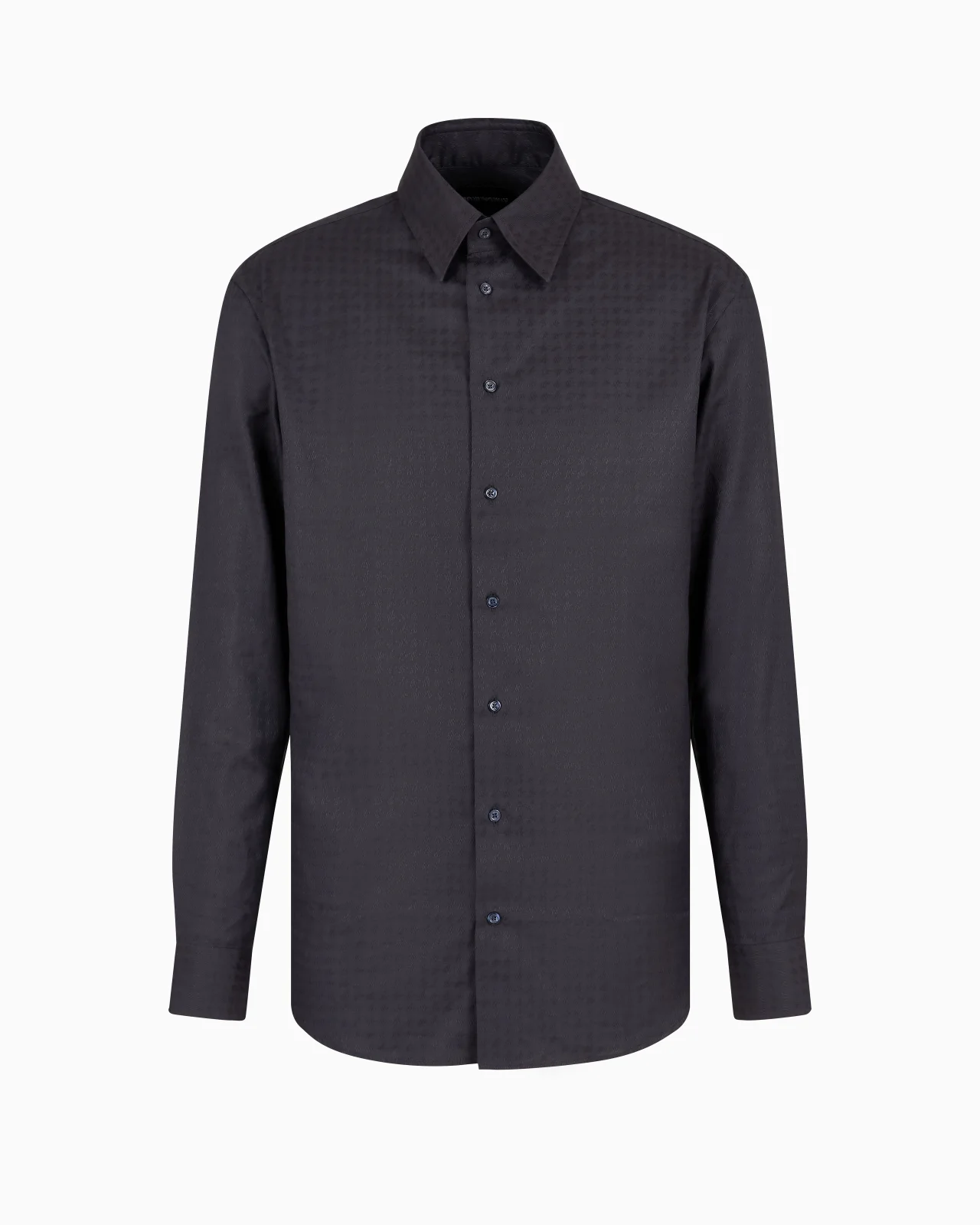 Cotton shirt with a jacquard motif - 1