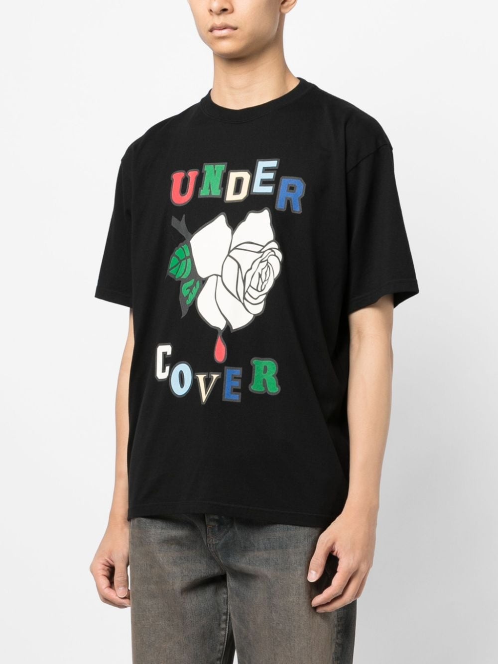 logo-print cotton T-shirt - 3