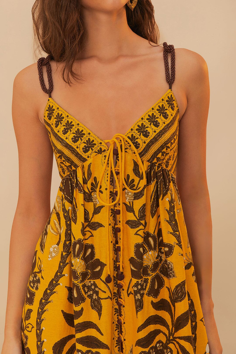 Yellow Golden Oasis Lenzing™ Ecovero™ Euroflax™ Maxi Dress 5