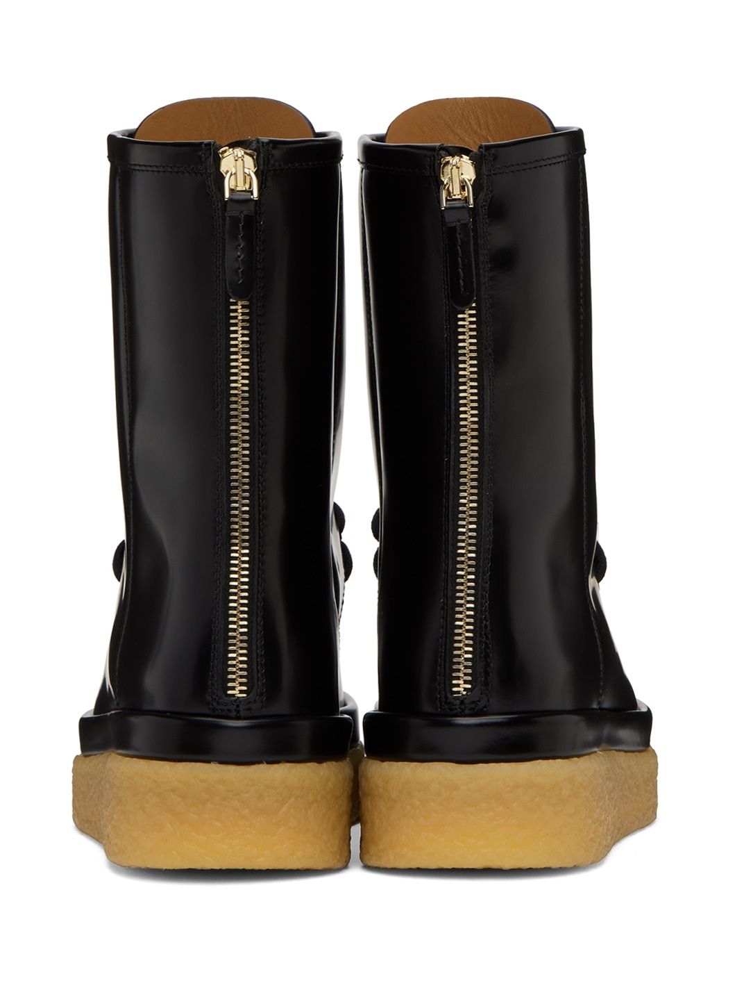 Black Jamie Lace-Up Boots - 2