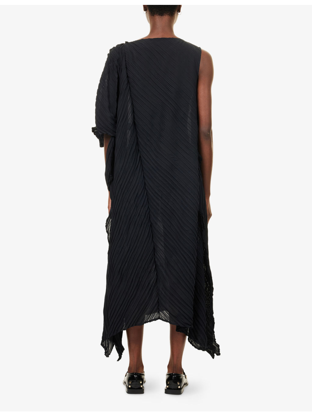 Twisted Asymmetric Knitted Midi Dress - 4