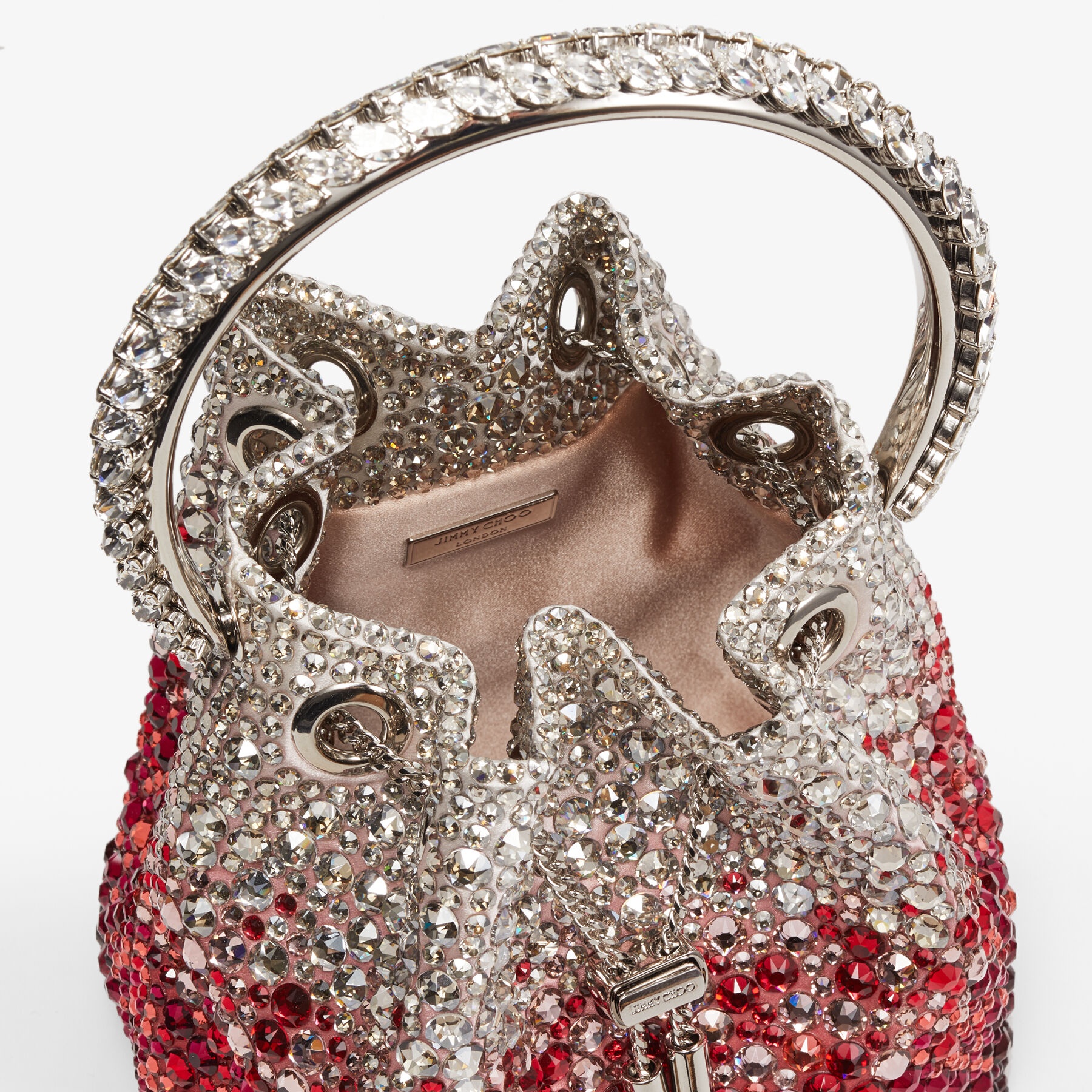 Bon Bon
Silver And Red Satin Bag with Crystals - 4