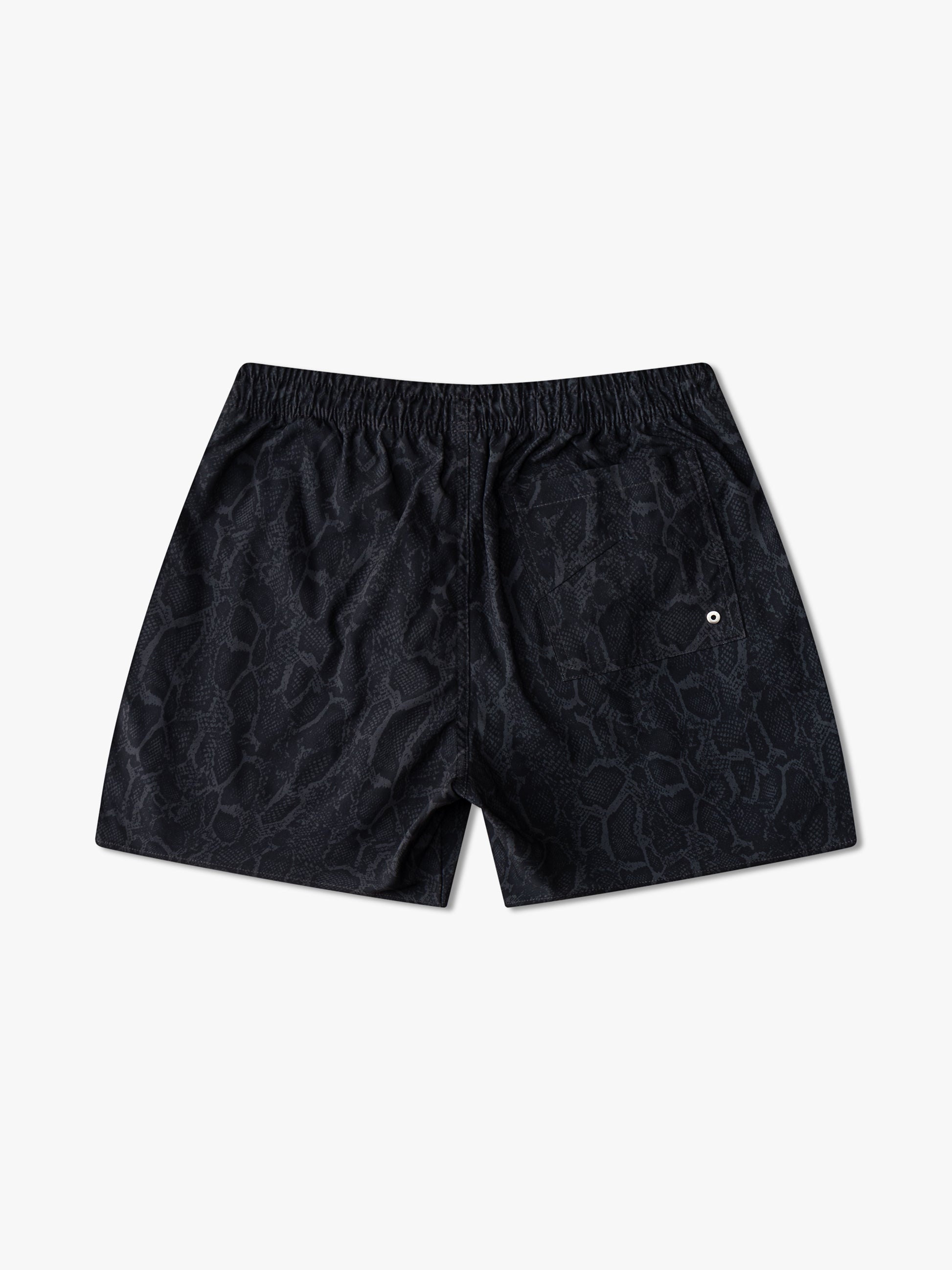 Rhude Men's Snakeskin-Print Swim Shorts