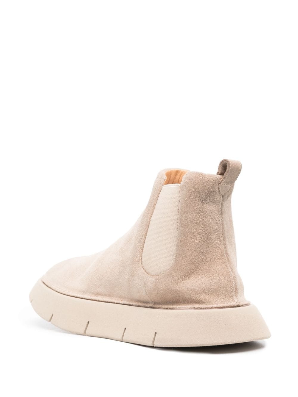 suede round-toe slip-on boots - 3