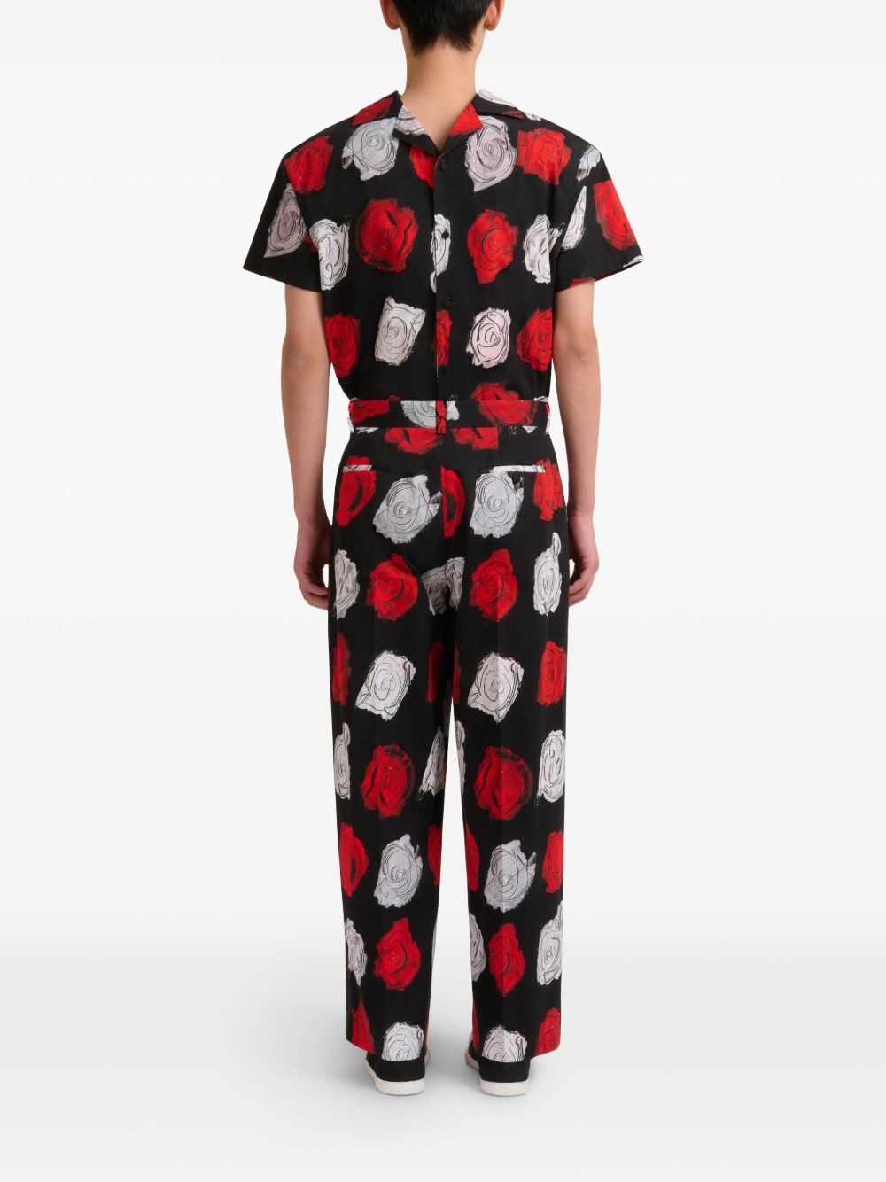 rose-print trousers - 3
