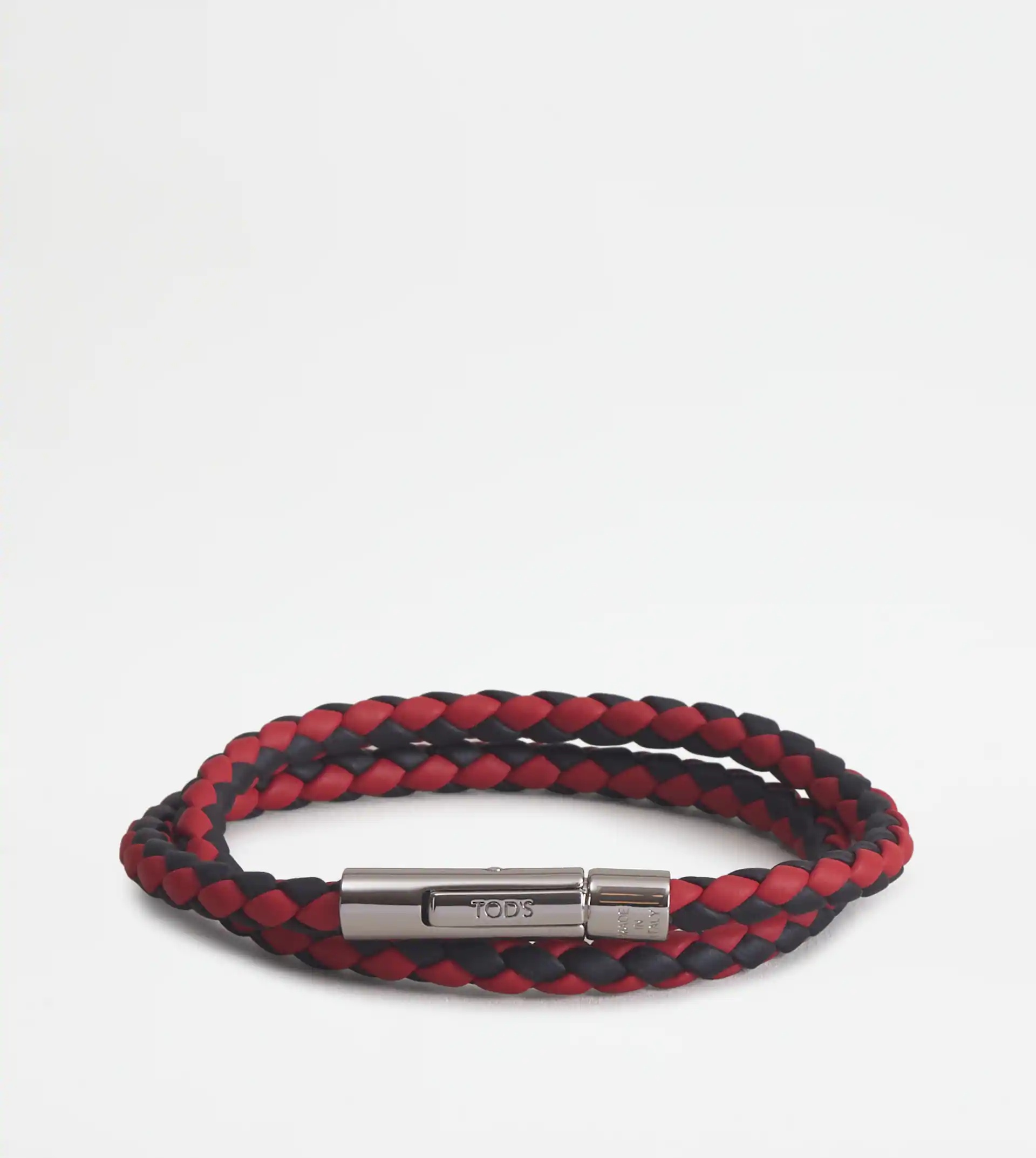 MYCOLORS BRACELET IN LEATHER - BLACK, RED - 1