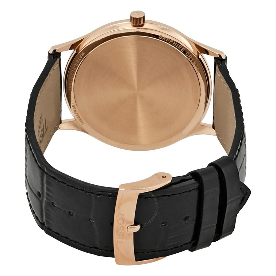 Tissot - Tissot Excellence Men's 18kt Rose Gold Black Leather Watch T926.410.76.013.00 - 3