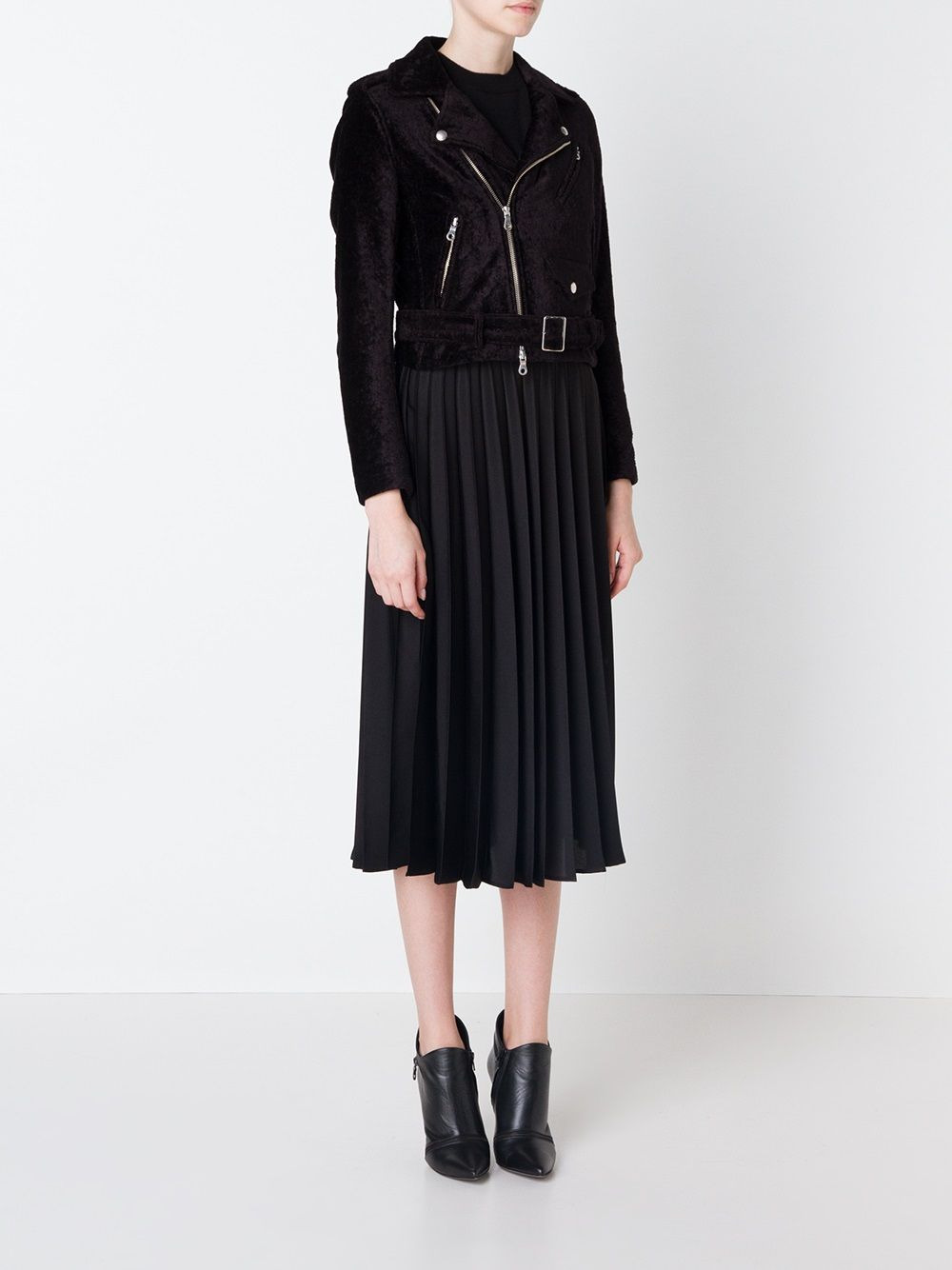 velvet biker jacket - 2