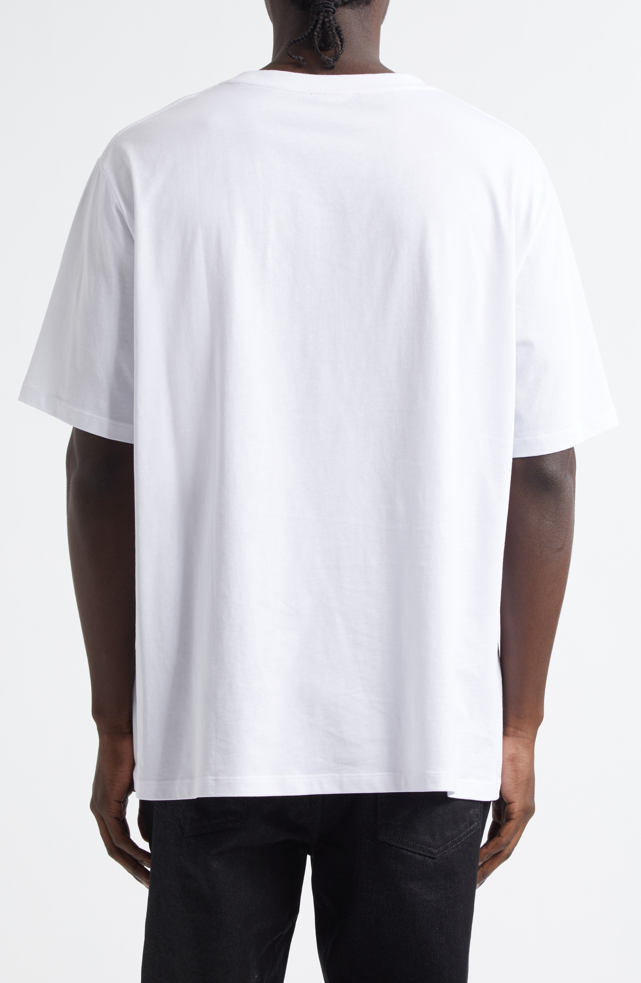 Balmain Planet Logo Graphic T-Shirt in White at Nordstrom - 3