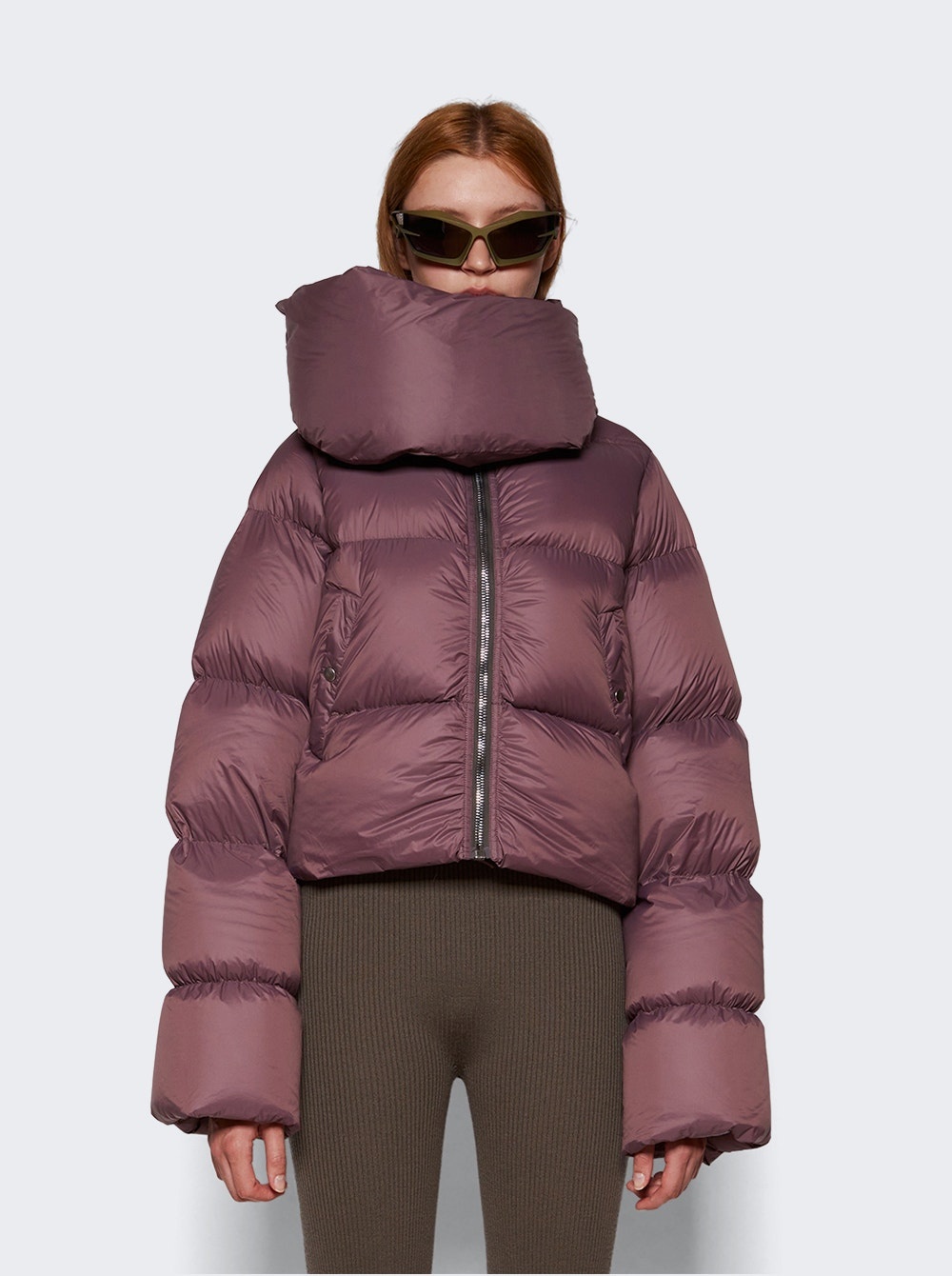 Funnel Neck Down Jacket Amethyst - 3