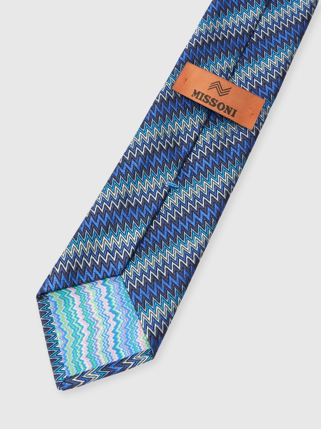 Tie with Chevron Embroidery - 3