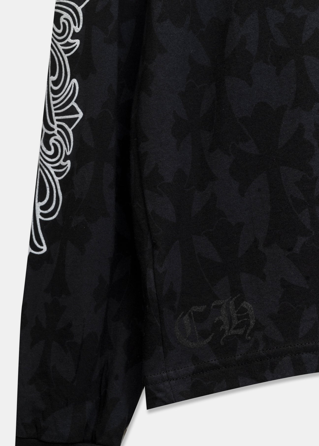 Black Cross Camo  Chrome Hearts Logo Long Sleeve T-Shirt - 4