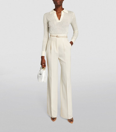 Max Mara Belted High-Rise Wide-Leg Trousers outlook