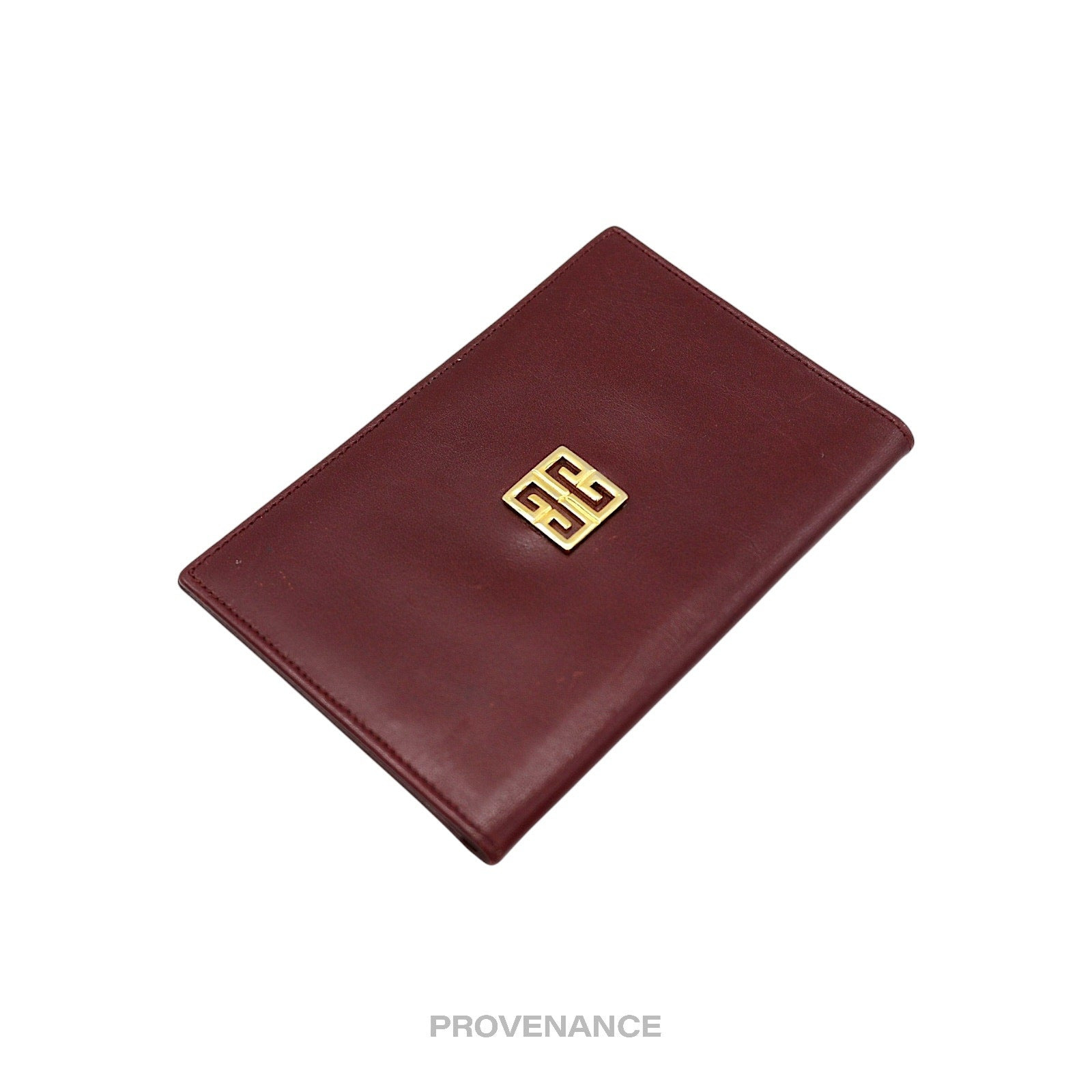 Givenchy 4G Logo ID Card Wallet - Burgundy Leather - 4