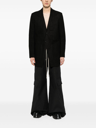 Rick Owens Lido cotton single-breasted coat outlook