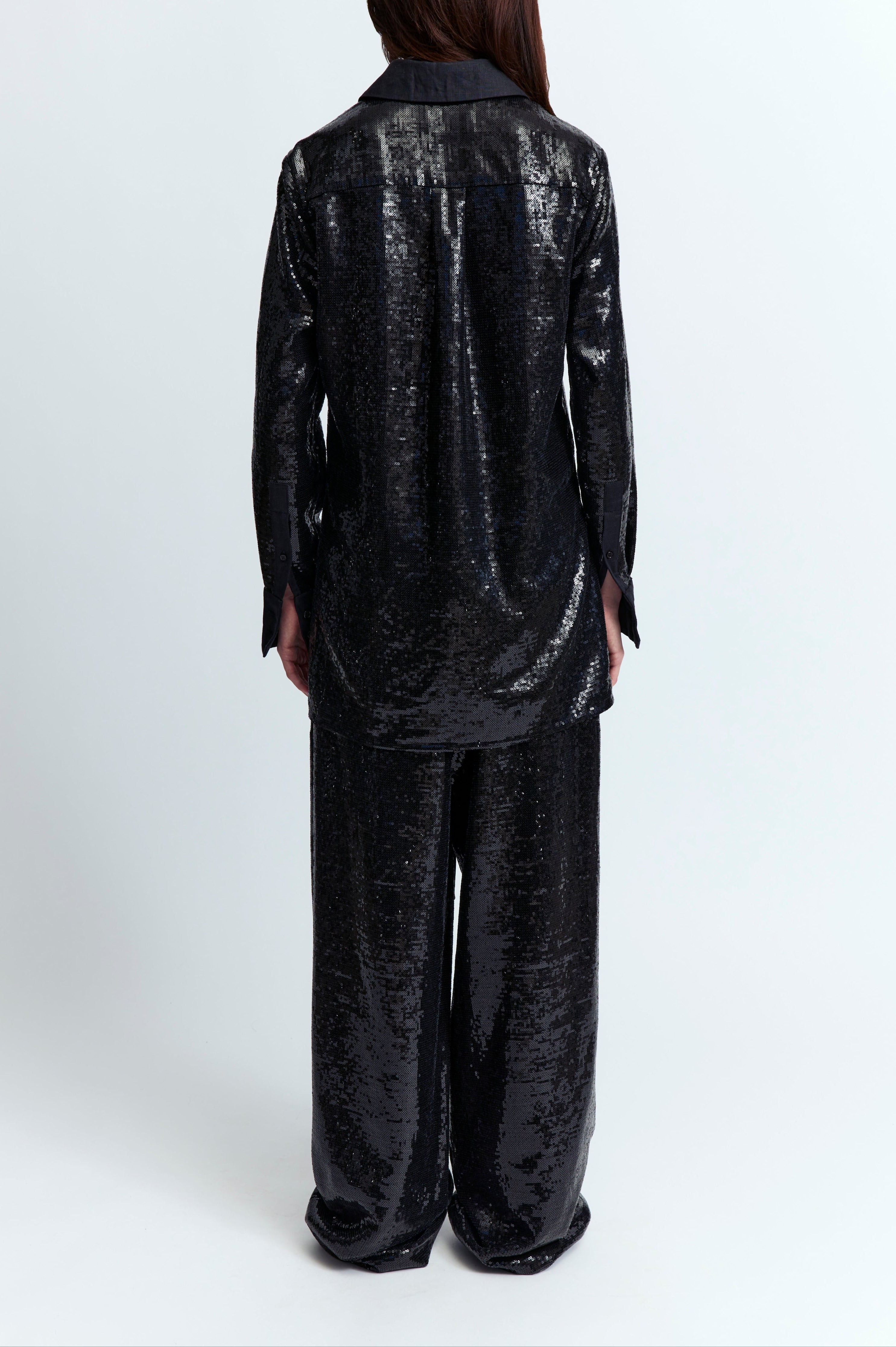 MARLEY SHIRT IN LINEN SEQUIN - 4
