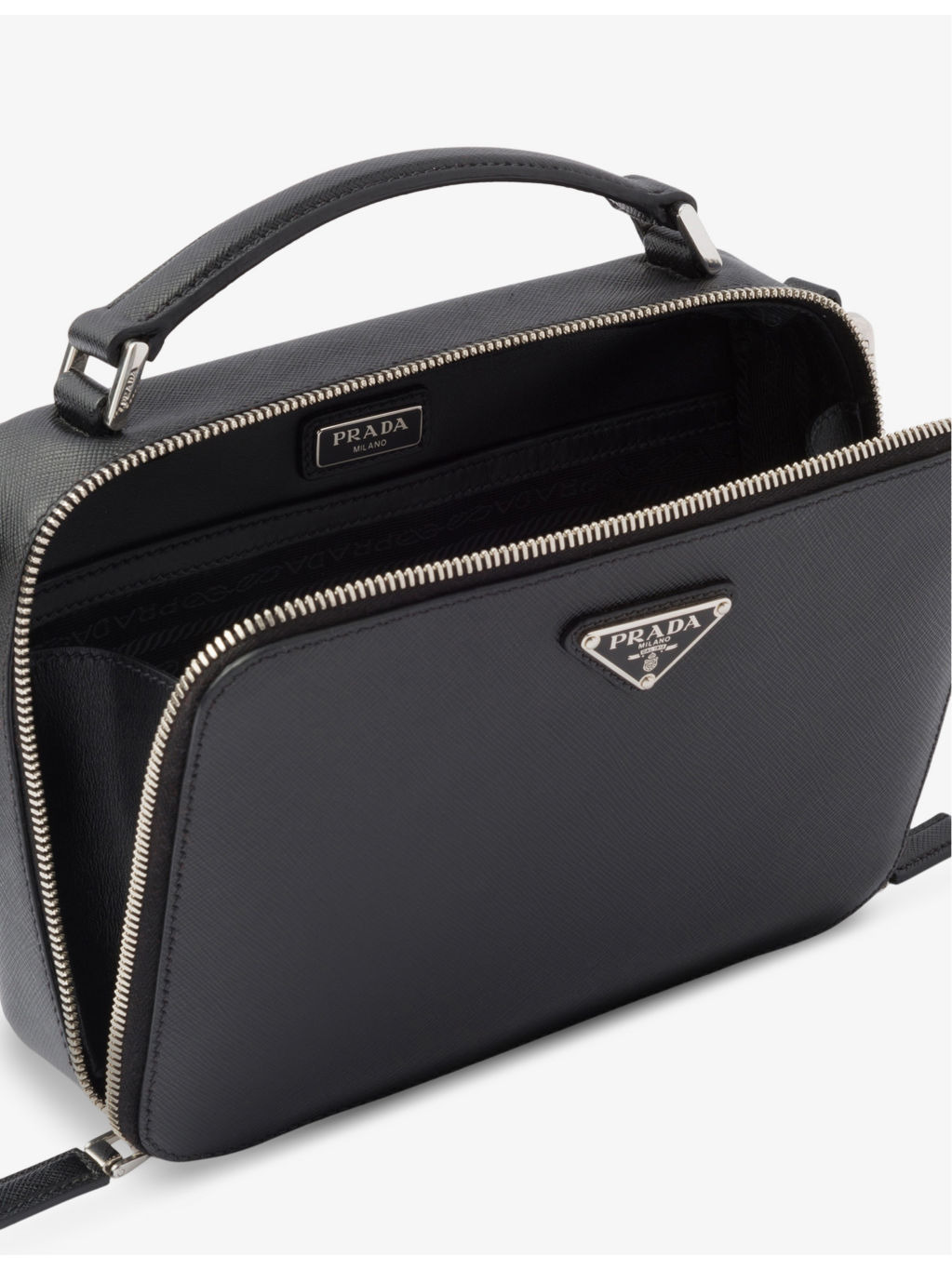 Brique medium Saffiano-leather bag - 4