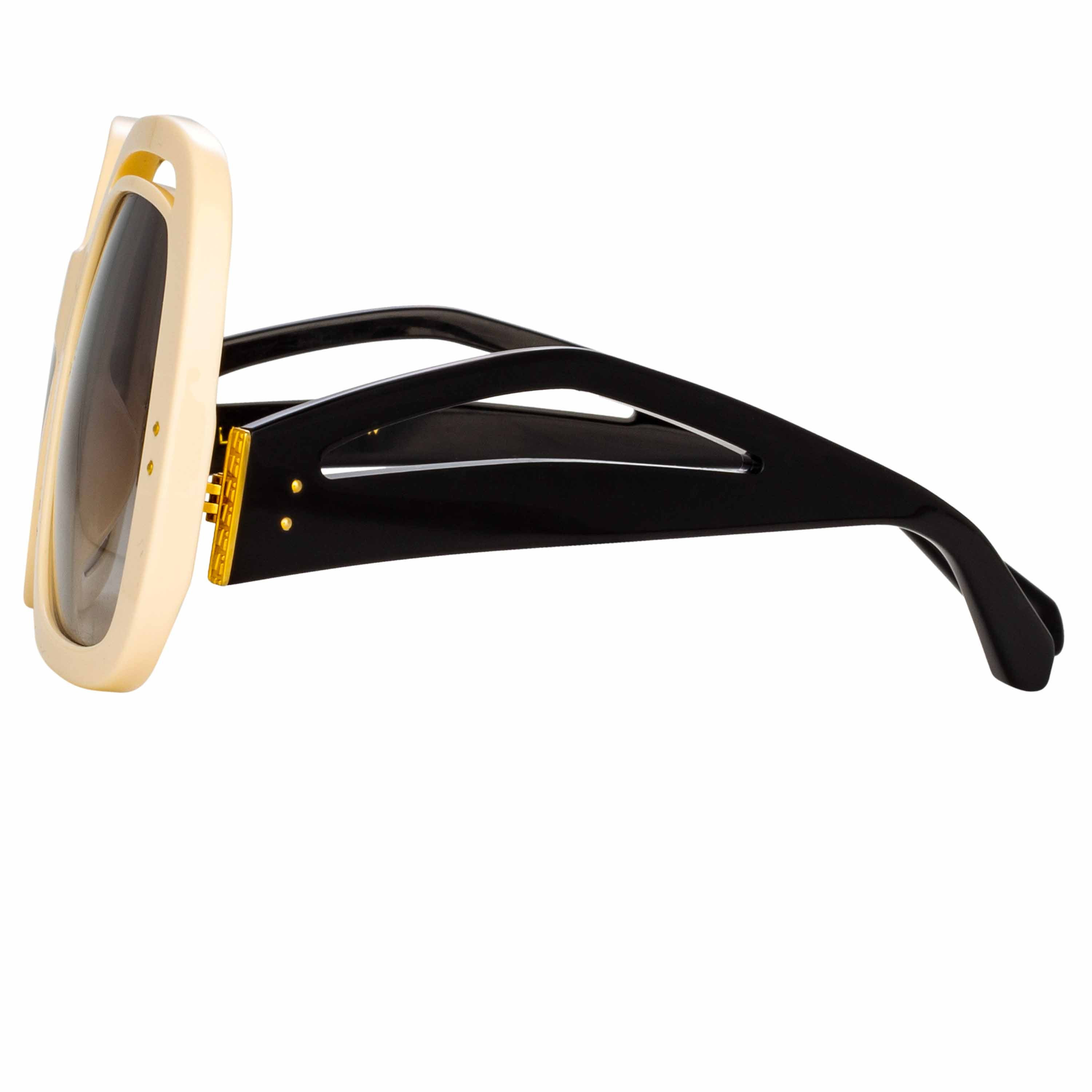 RENATA OVERSIZED SUNGLASSES IN CREAM - 4